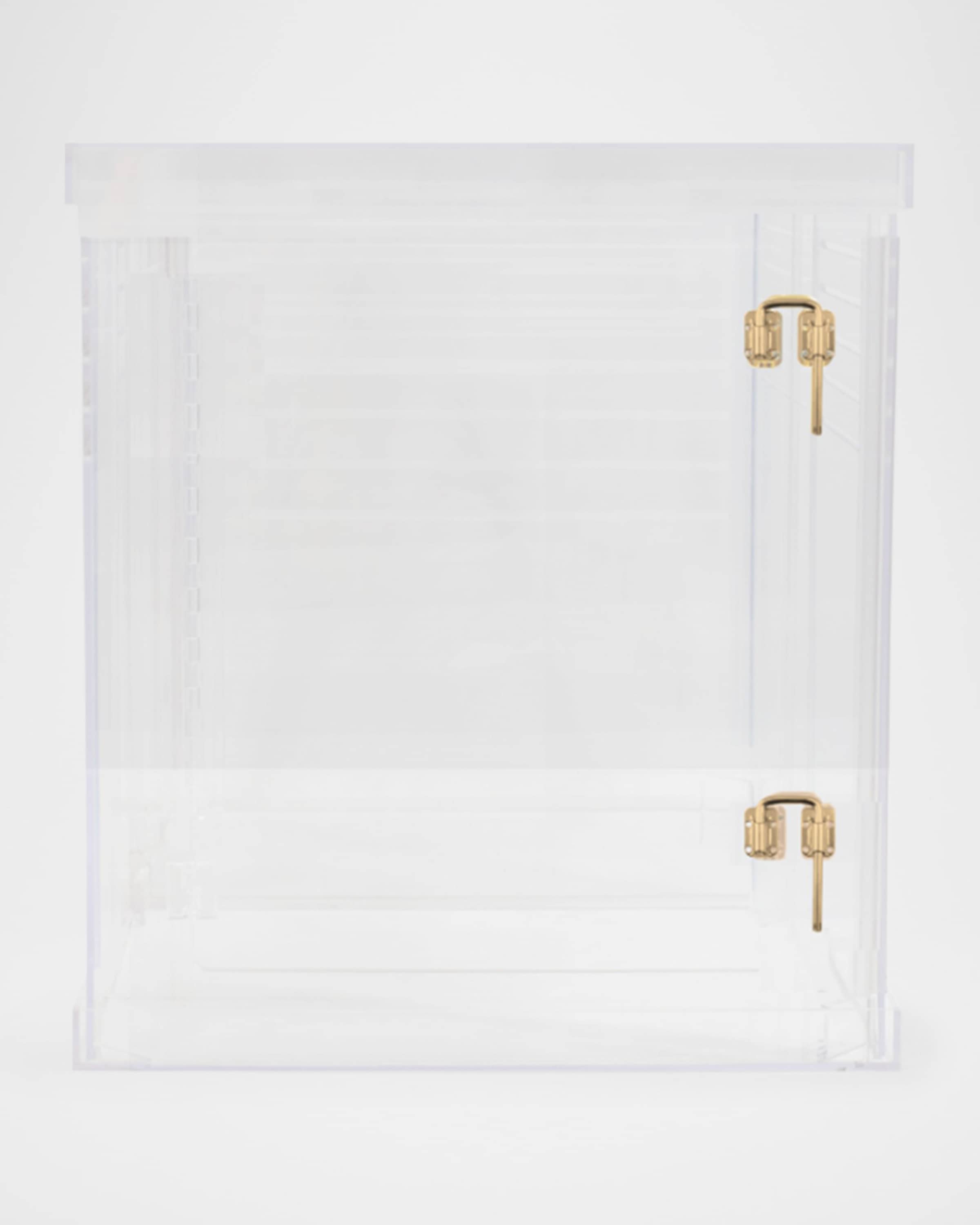 HIDDIN Large Clear View Pet Crate with Golden Latches