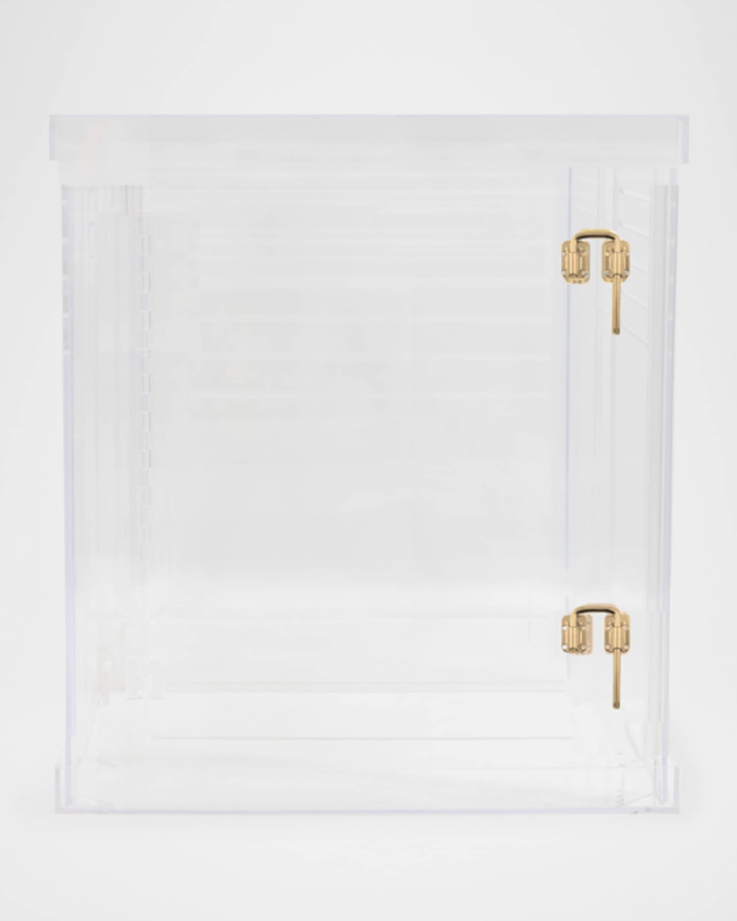 HIDDIN Small Clear View Pet Crate with Golden Latches