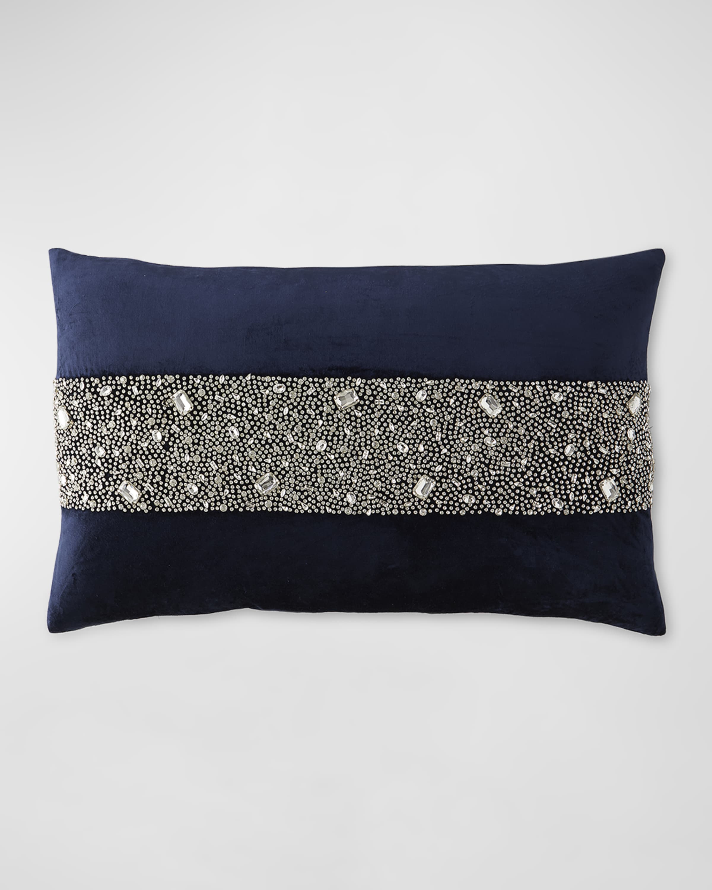 Callisto Home Akadia Jeweled Stripe Decorative Pillow