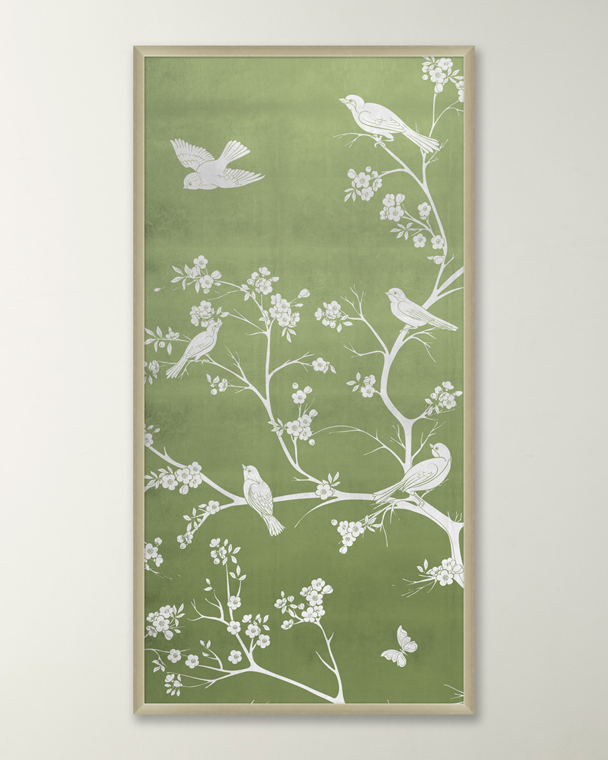 Wendover Art Group "Celery Chinoiserie 2" Framed Giclee