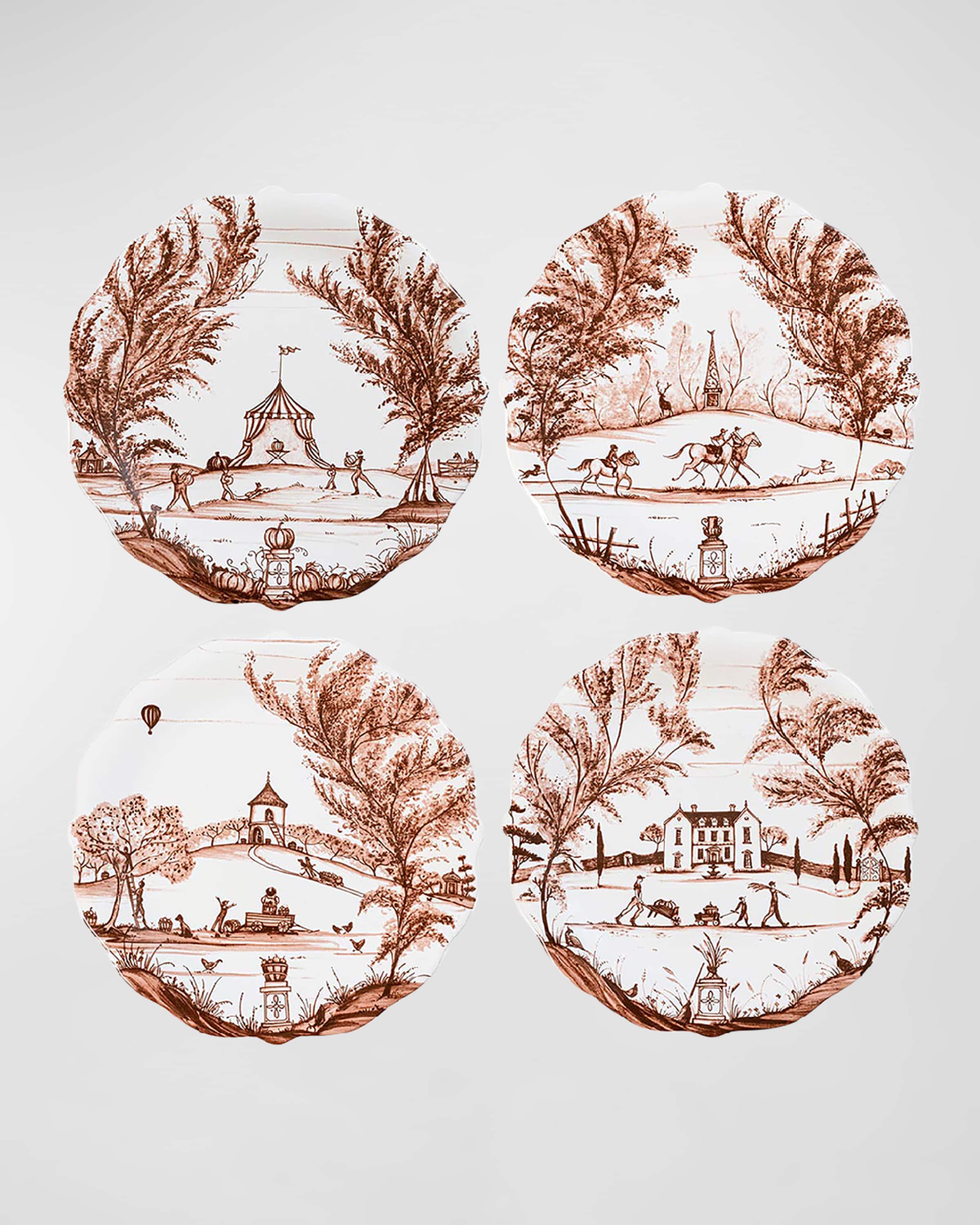 Juliska Country Estate Harvest Assorted Party Plates, Set of 4 