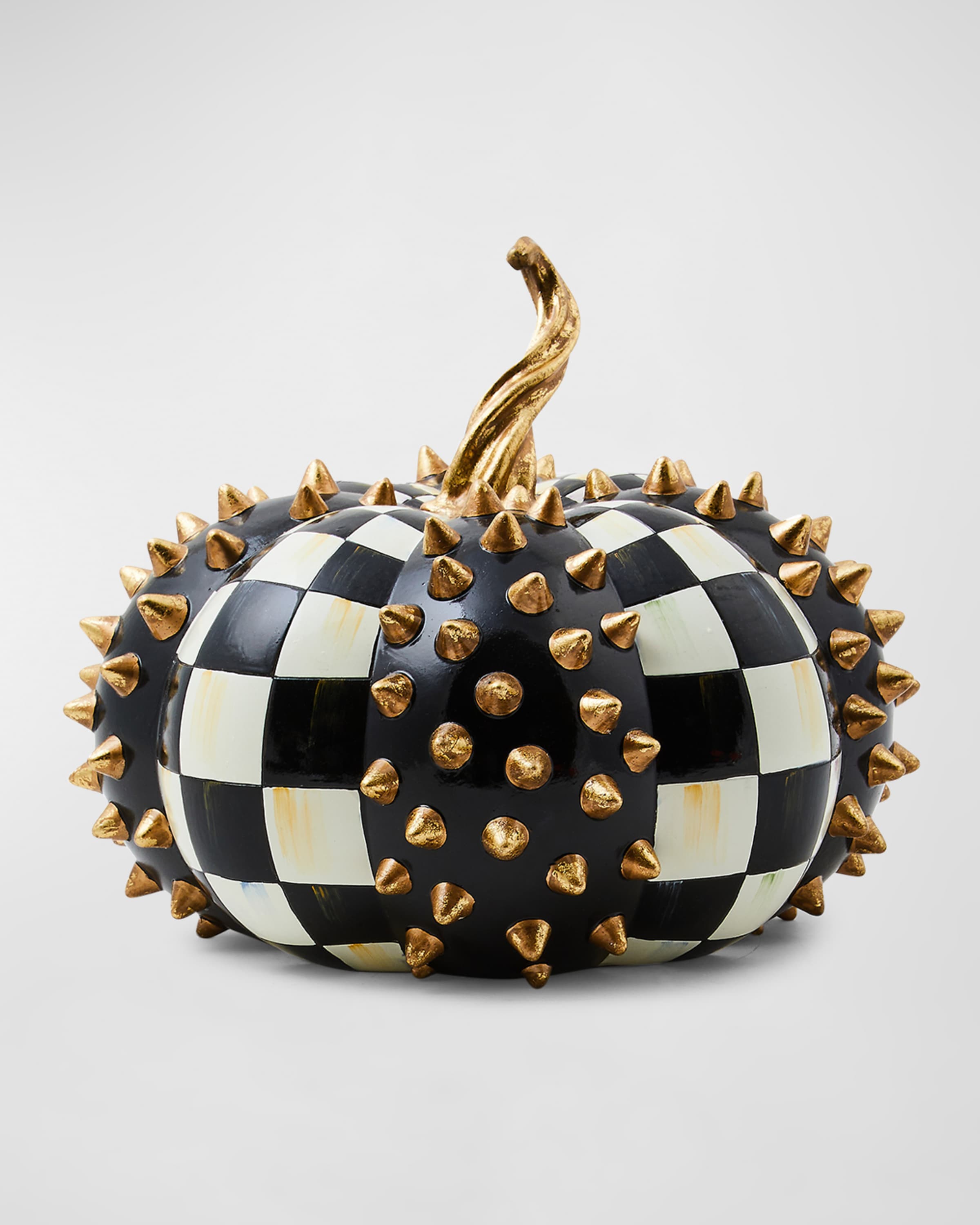 MacKenzieChilds Courtly Check GoldTone Spikes Pumpkin Collection