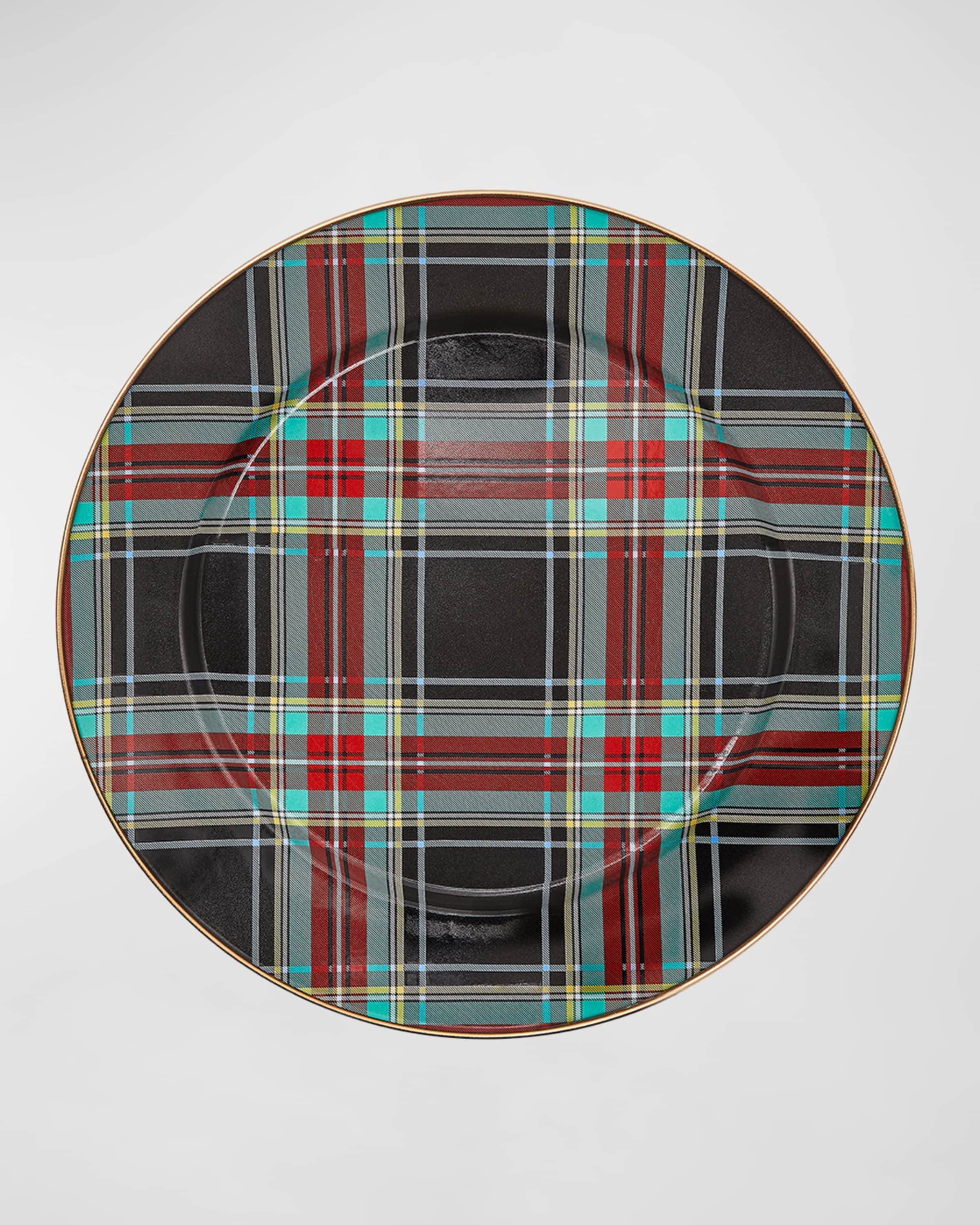 MacKenzie-Childs Tartan Black Charger