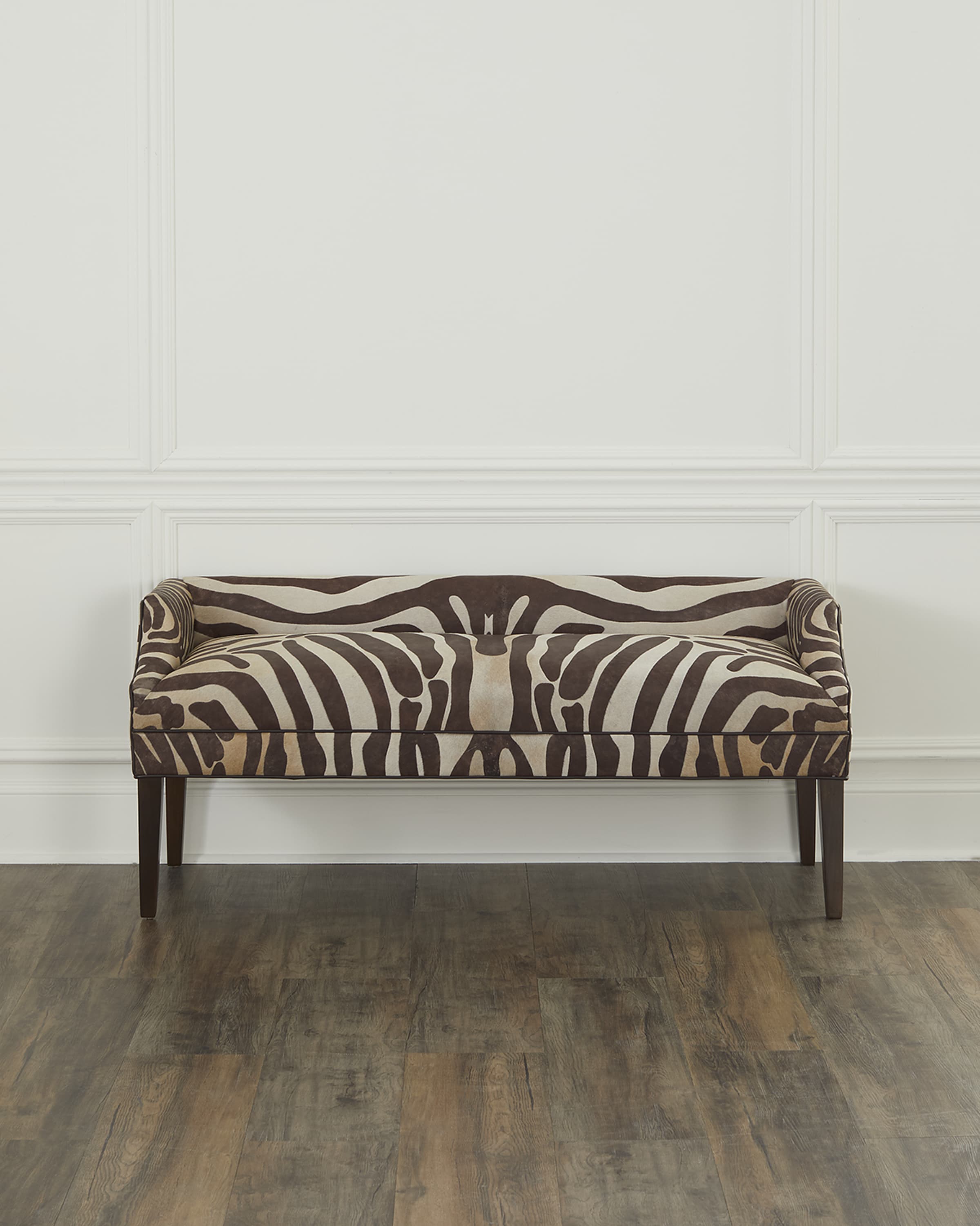 Massoud Somer Hair on Hide End-Of-Bed Bench, 60"