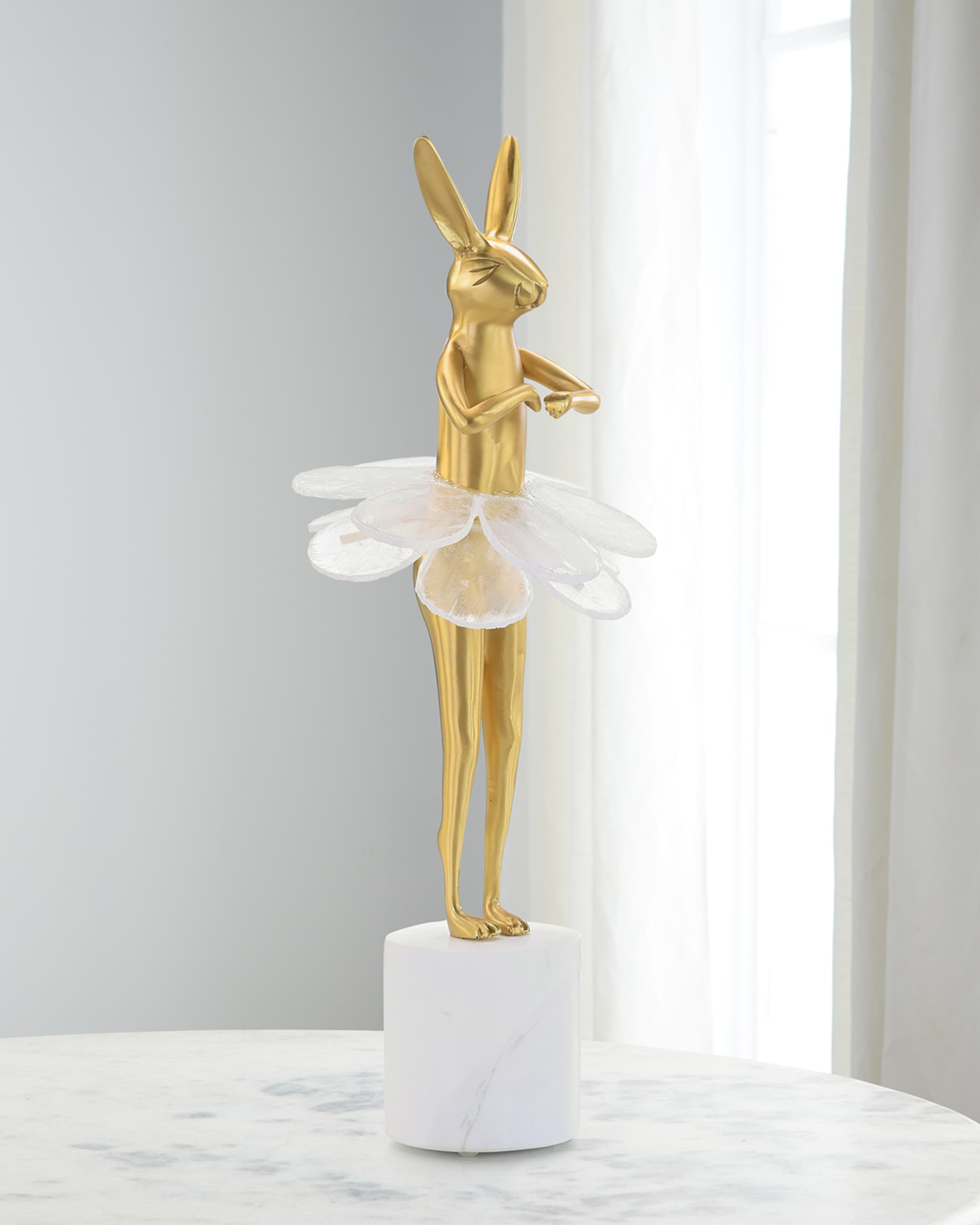 John-Richard Collection Ballerina Bunny 15" Sculpture on Marble Base II