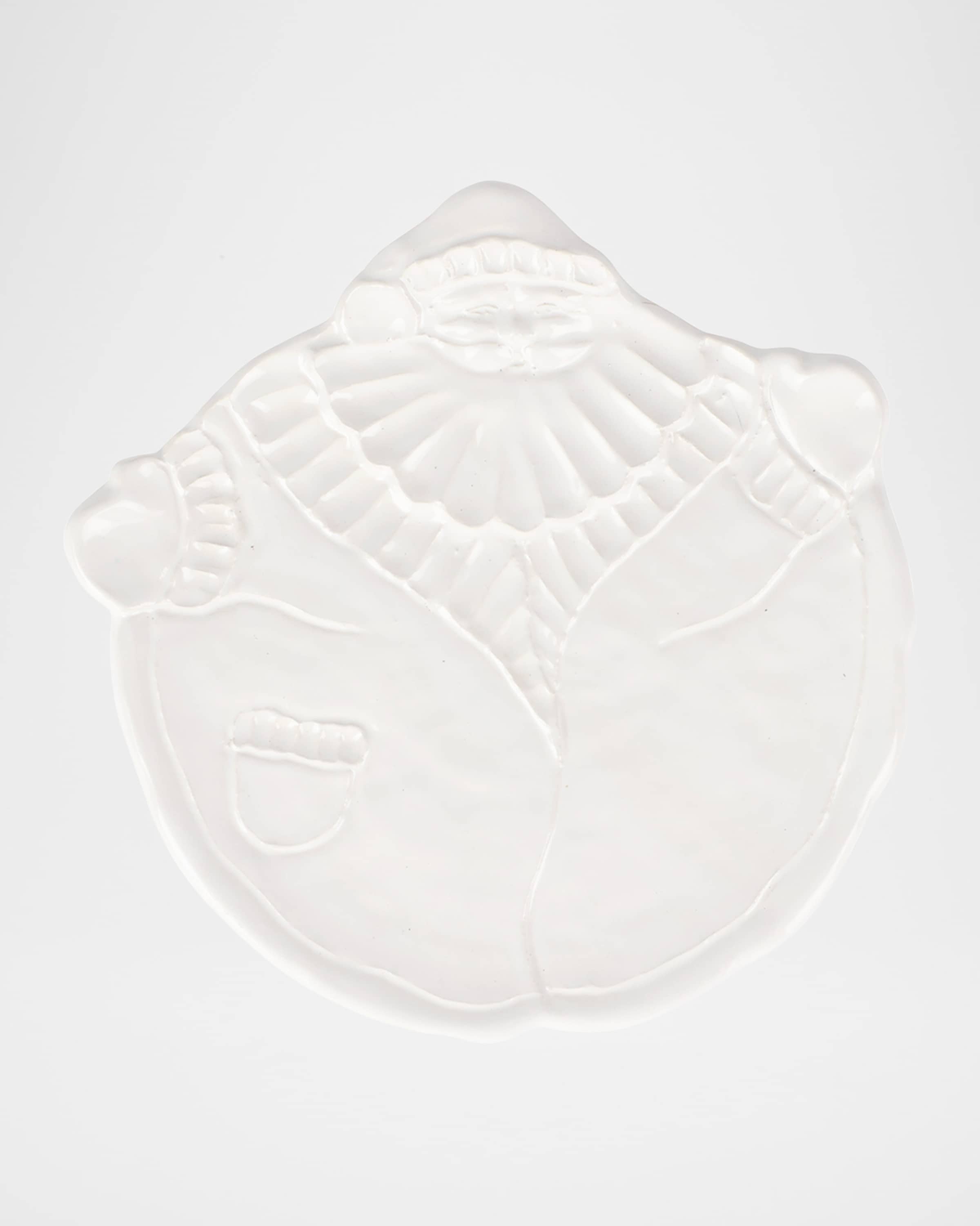 Vietri Pietra Natale Figural Santa Salad Plate