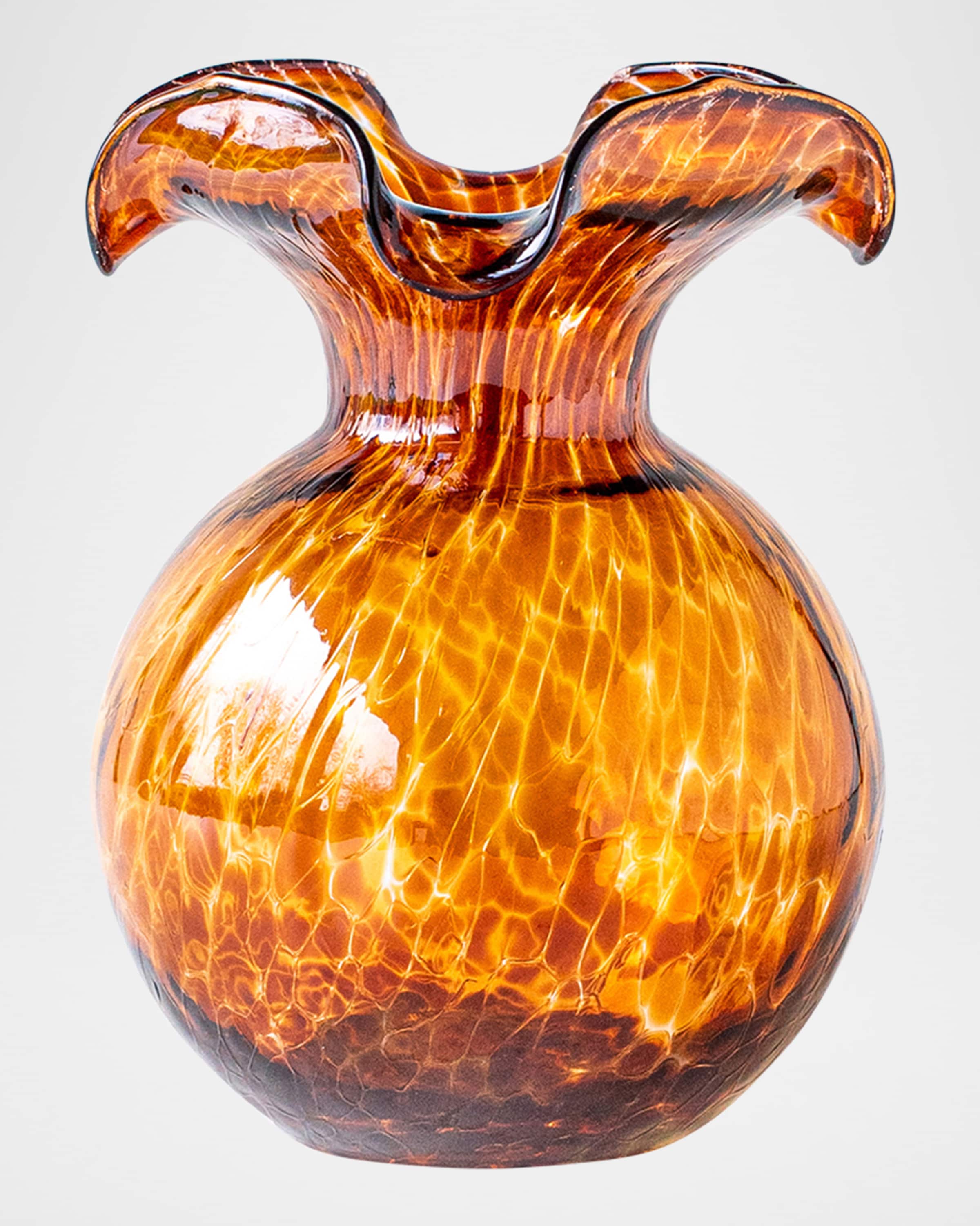 Vietri Hibiscus Glass Tortoiseshell Vase Collection & Matching Items