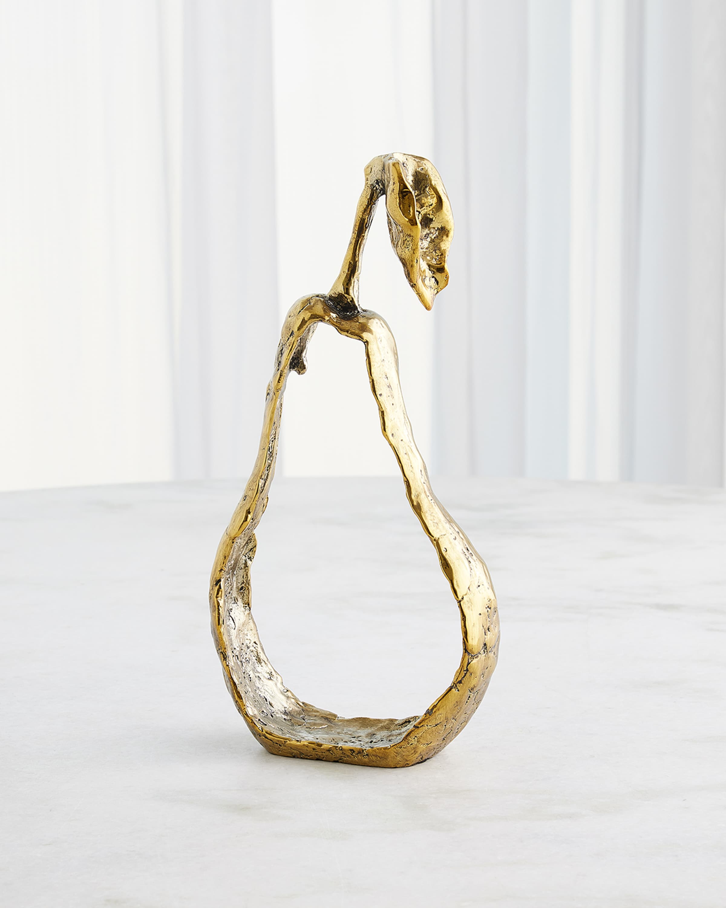 Global Views Brass Pear Silhouette Decor