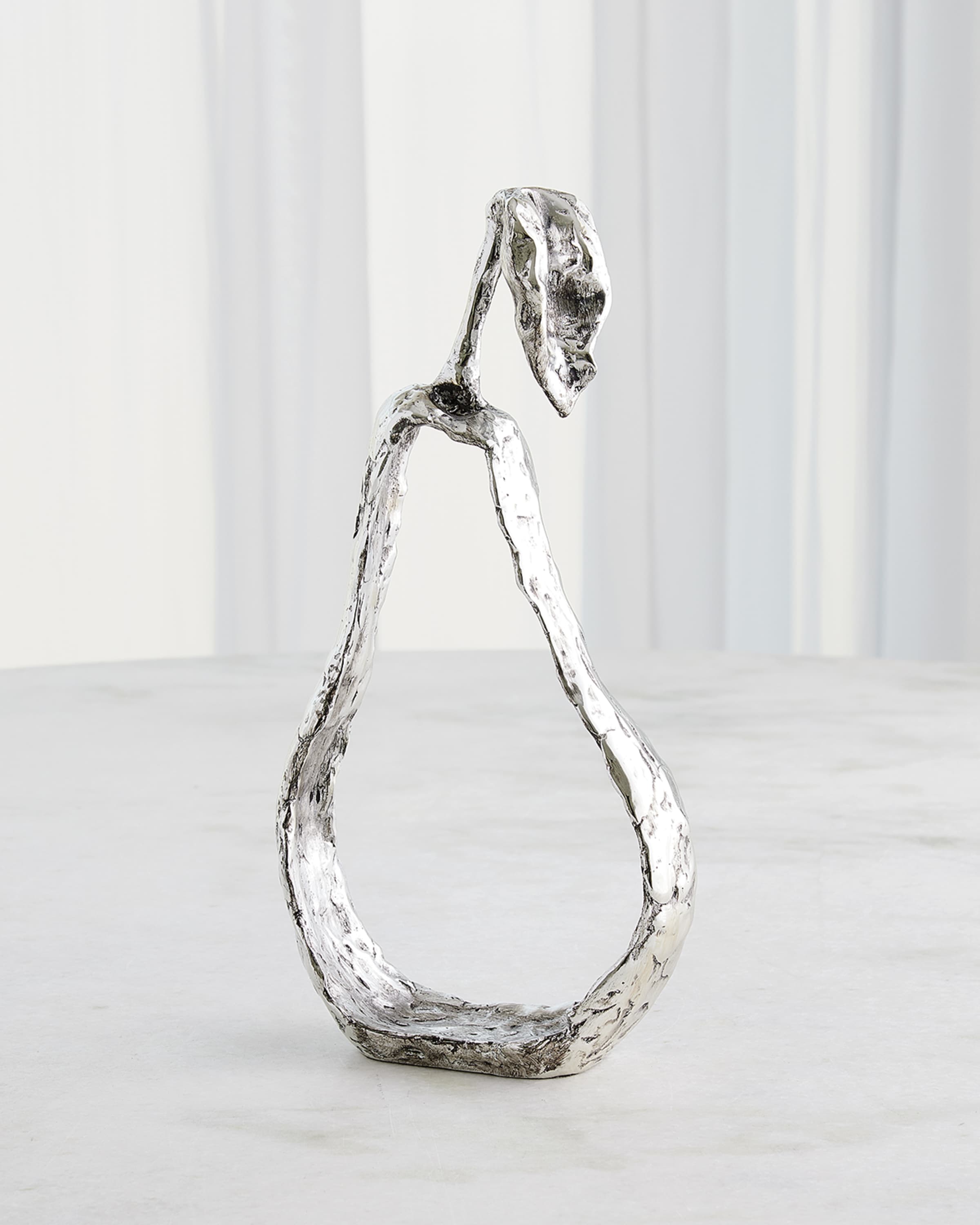 Global Views Nickel Pear Silhouette Decor