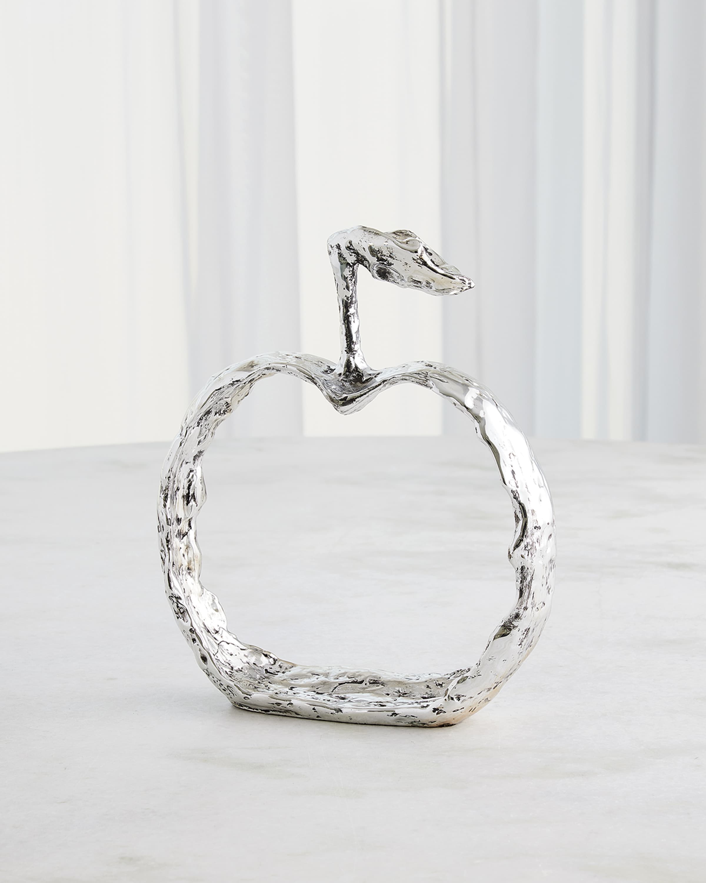 Global Views Nickel Apple Silhouette Decor