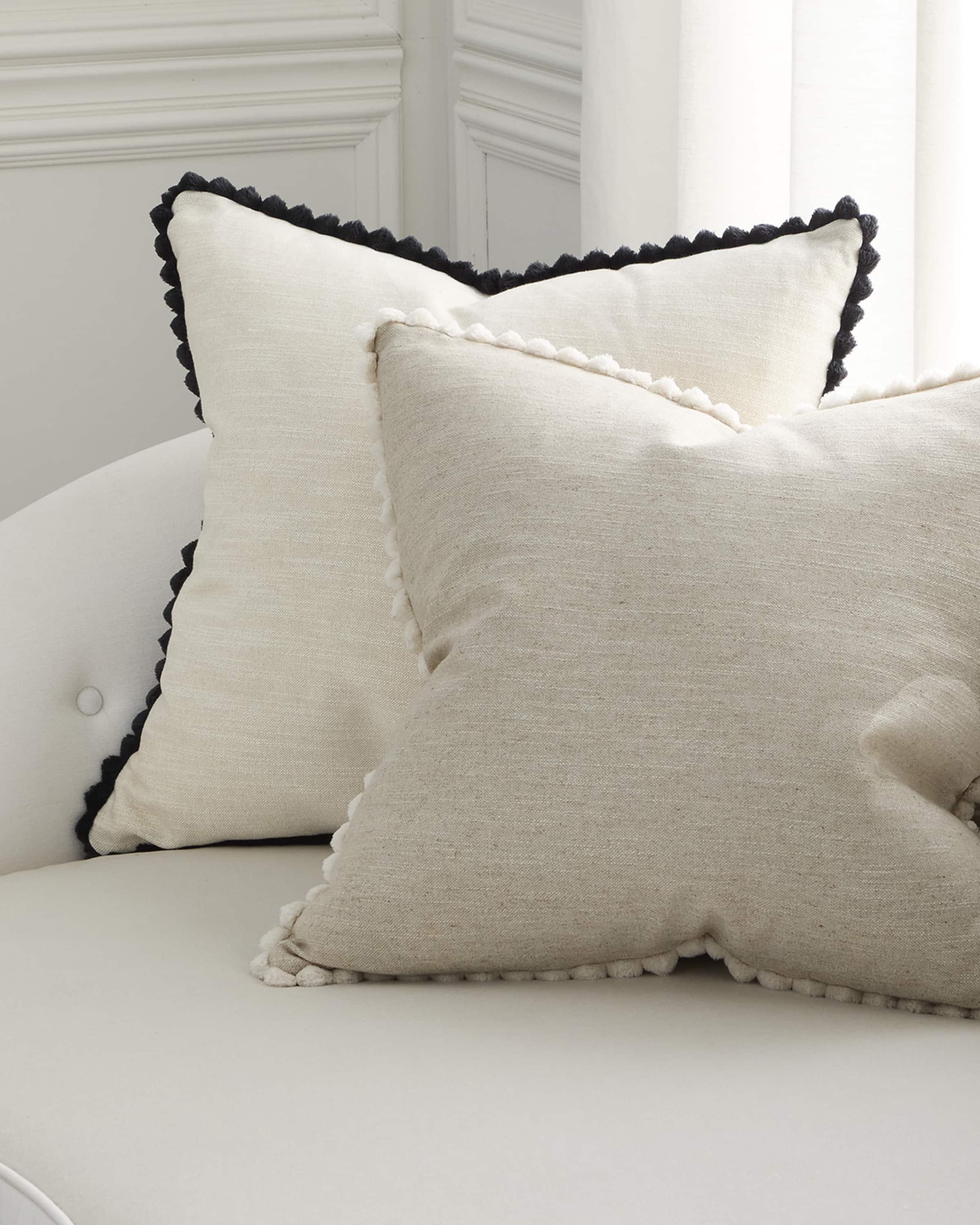D.V. KAP Home Pom Chic Decorative Pillow, 24" Square