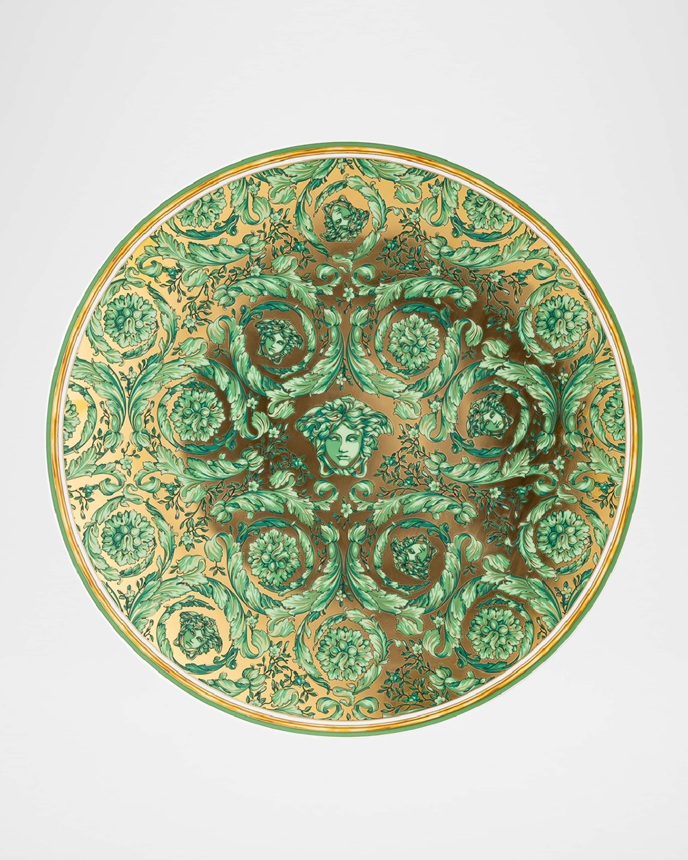 Versace Medusa Garland Green Dinnerware Collection & Matching Items Horchow