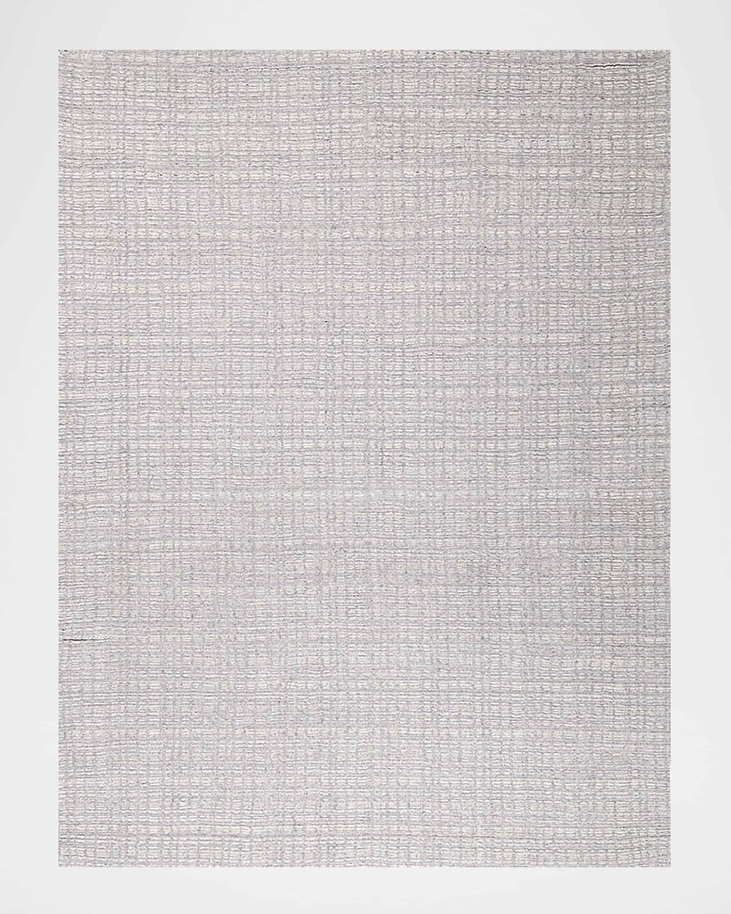 Exquisite Rugs Alpine Hand-Loomed Silver & Ivory Rug, 6' x 9'