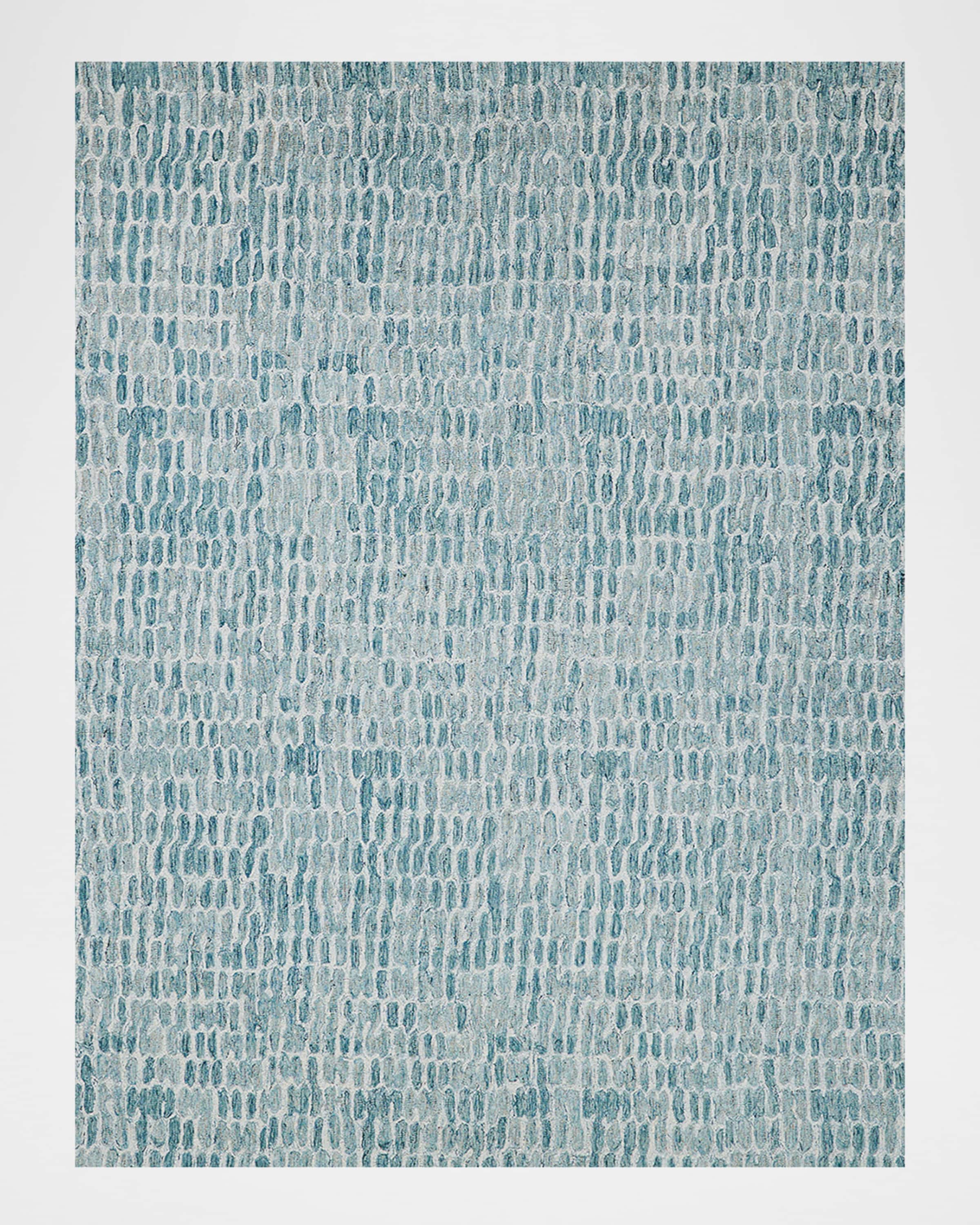 世界的に Blot Ink Rugs Exquisite Hand-Tufted Rugs Turquoise 工芸品
