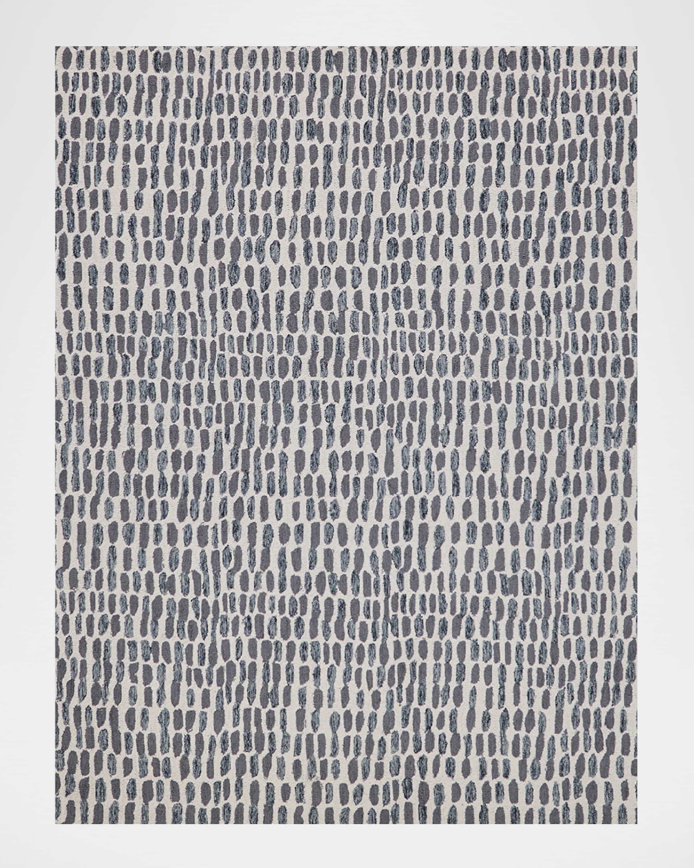 Exquisite Rugs Ink Blot Hand-Tufted Black & Gray Rug, 10' x 14'