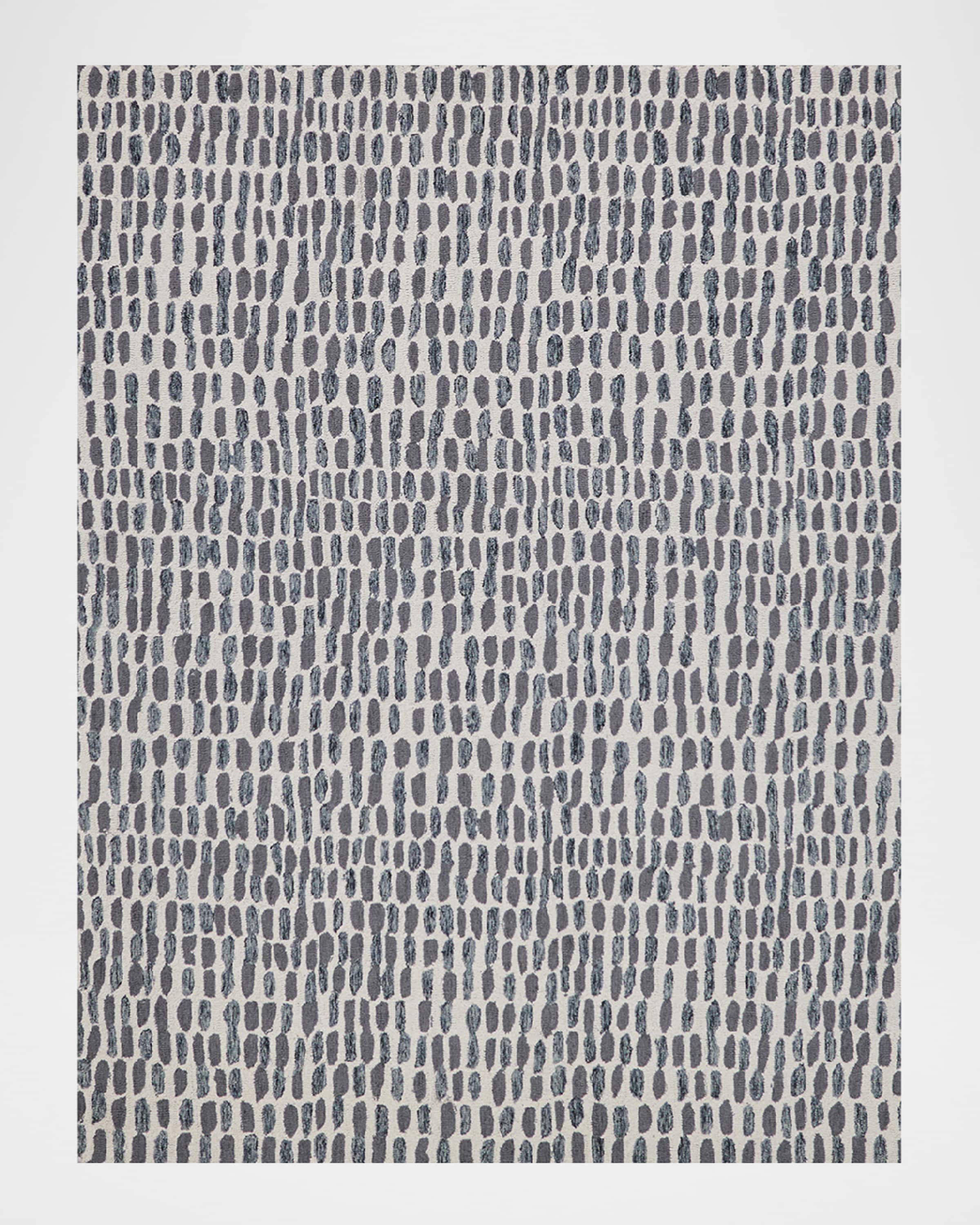 Exquisite Rugs Ink Blot Hand-Tufted Black & Gray Rug, 12' x 15'