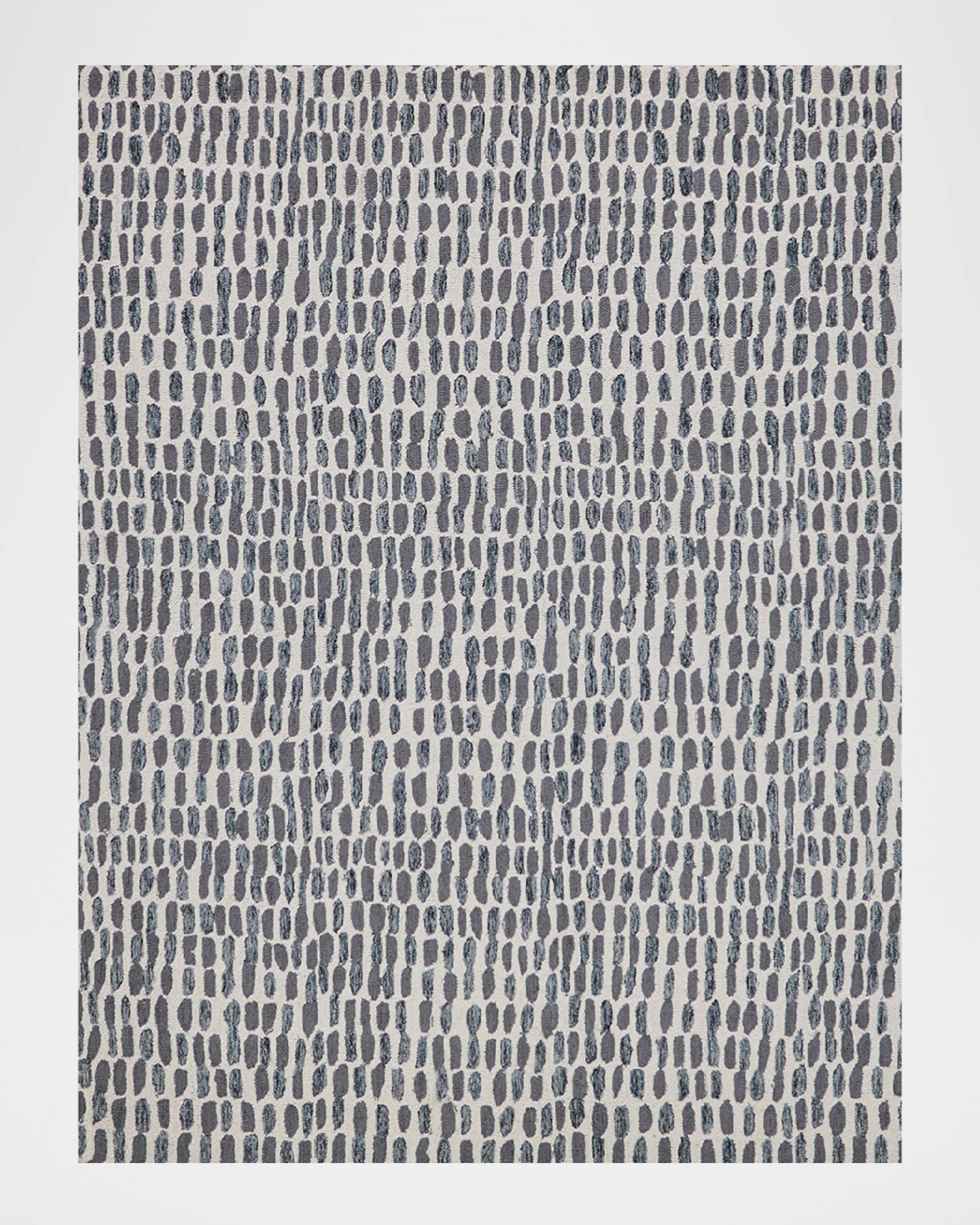 Exquisite Rugs Ink Blot Hand-Tufted Black & Gray Rug, 5' x 8'