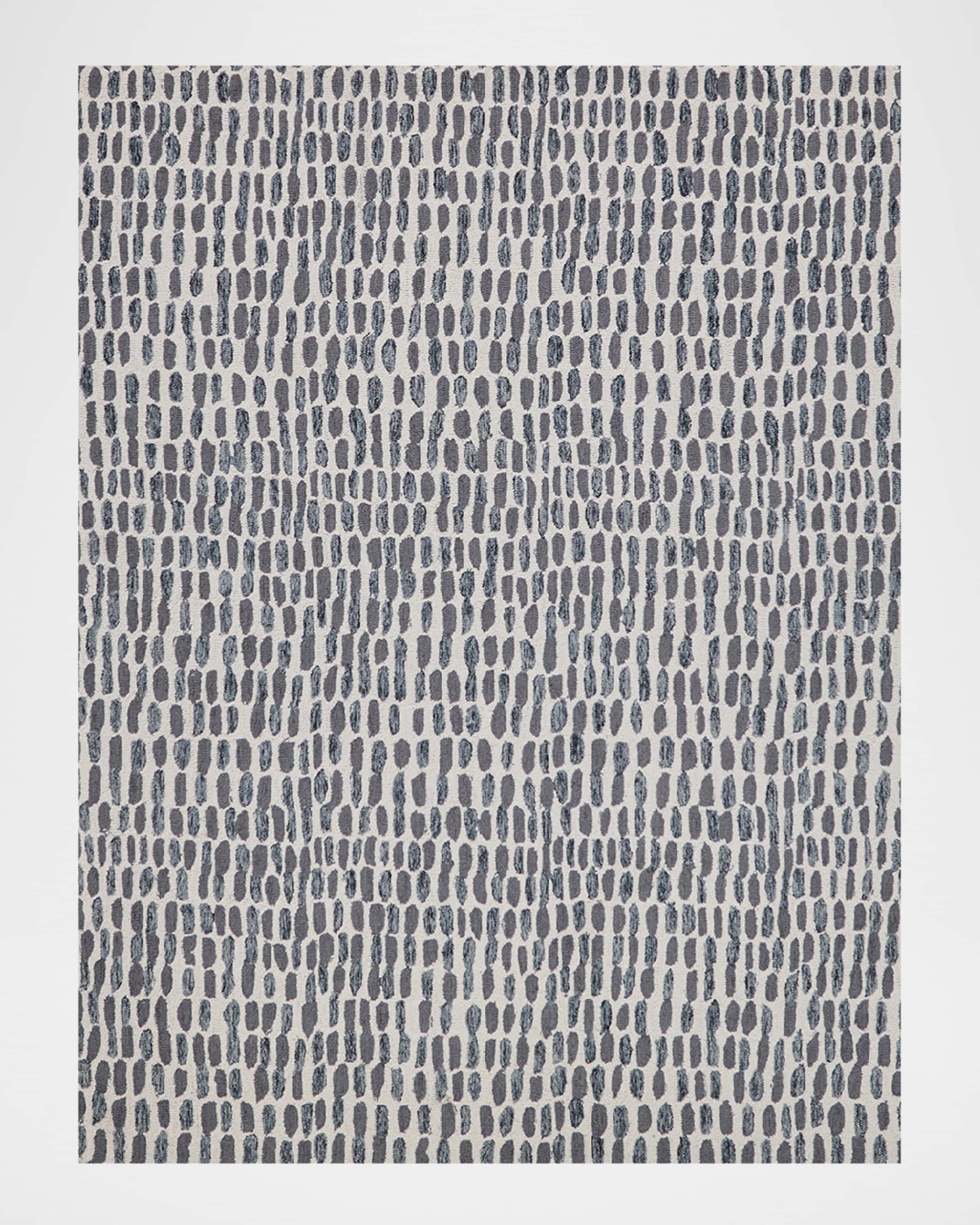 Exquisite Rugs Ink Blot Hand-Tufted Black & Gray Rug, 6' x 9'