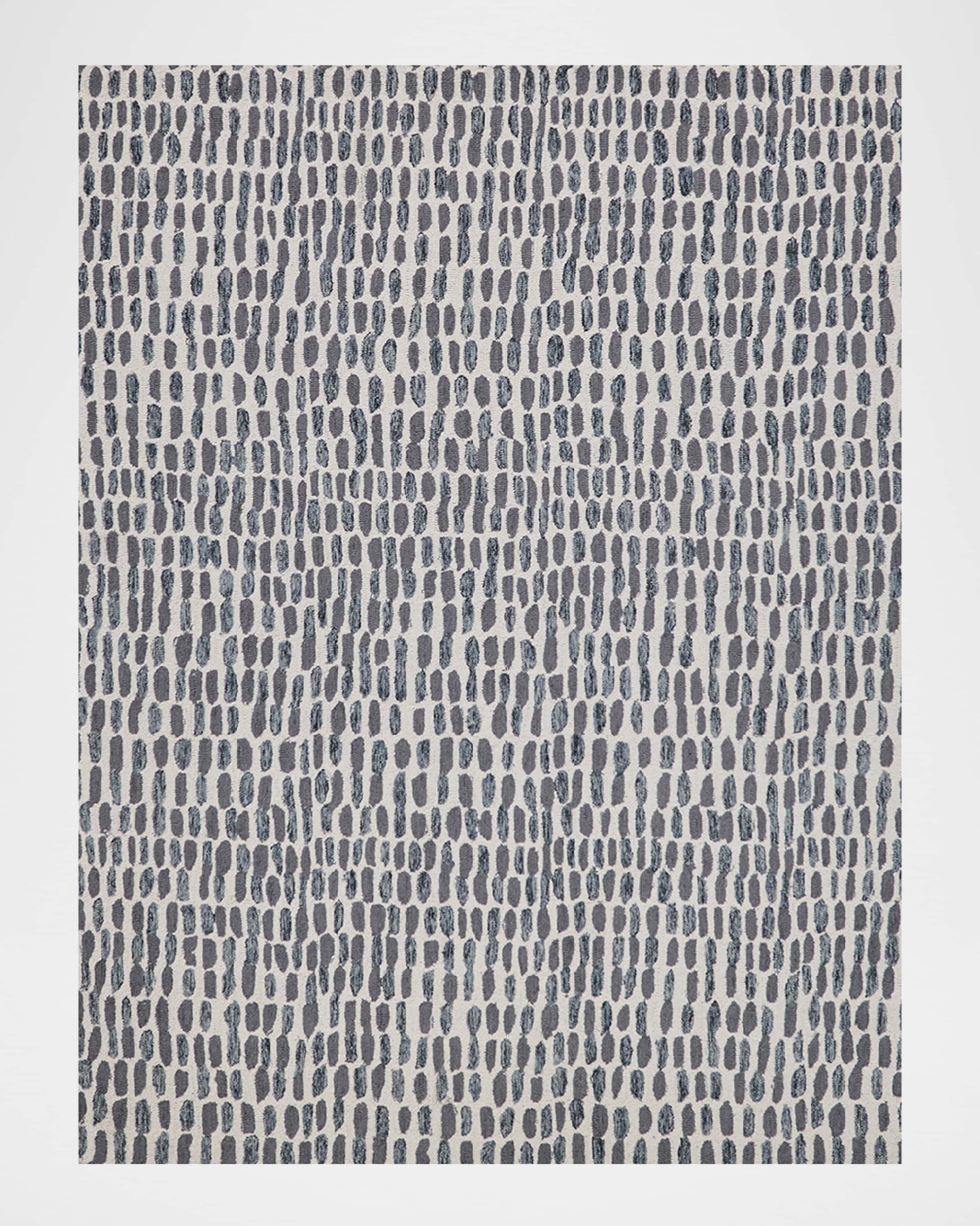 Exquisite Rugs Ink Blot Hand-Tufted Black & Gray Rug, 8' x 10'