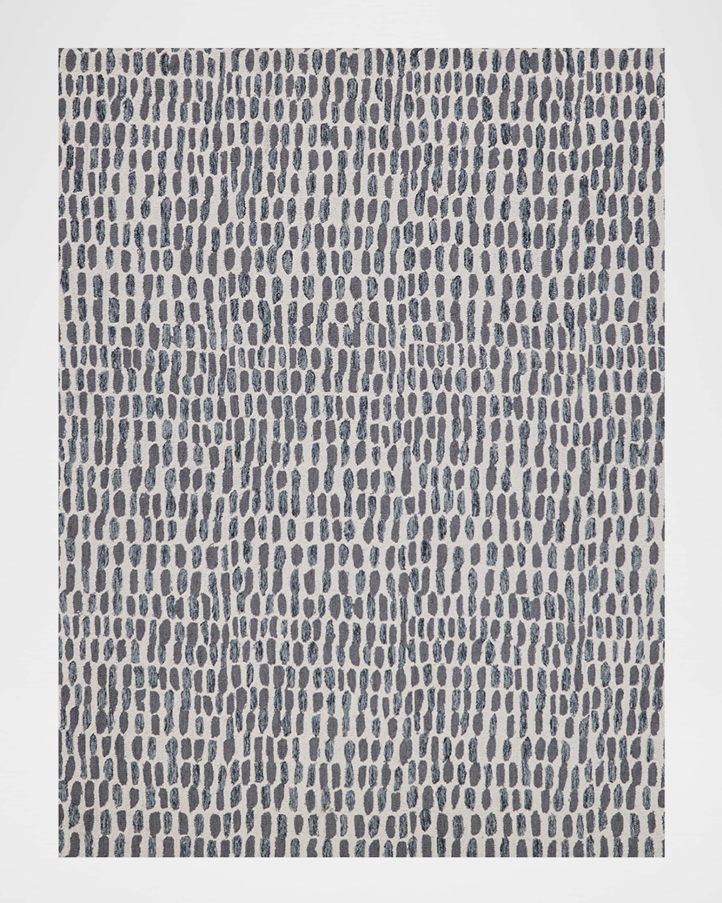 Exquisite Rugs Ink Blot Hand-Tufted Black & Gray Rug, 9' x 12'