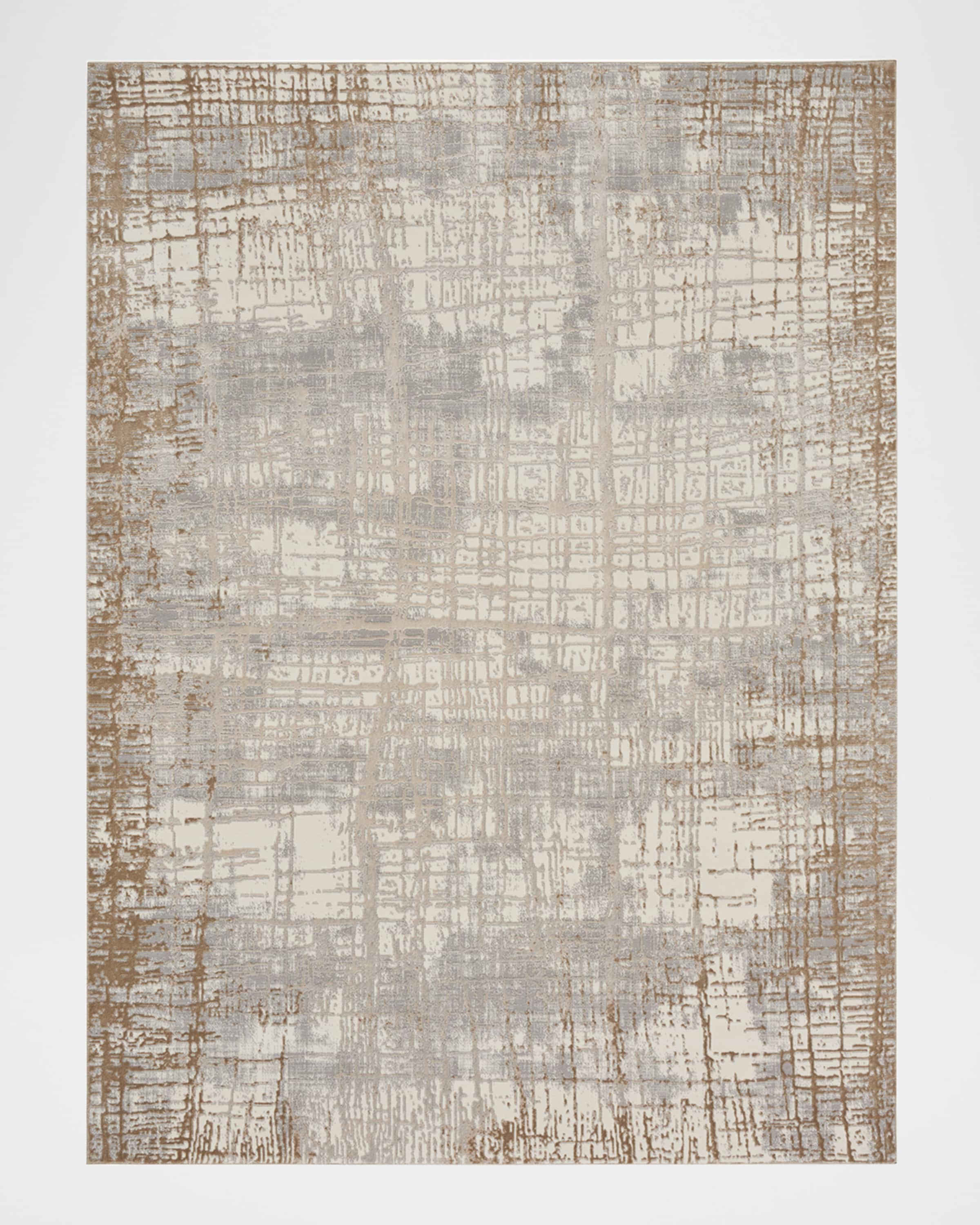 Calvin Klein Rush Ivory/Blue Power-Loomed Rug, 9' x 12'