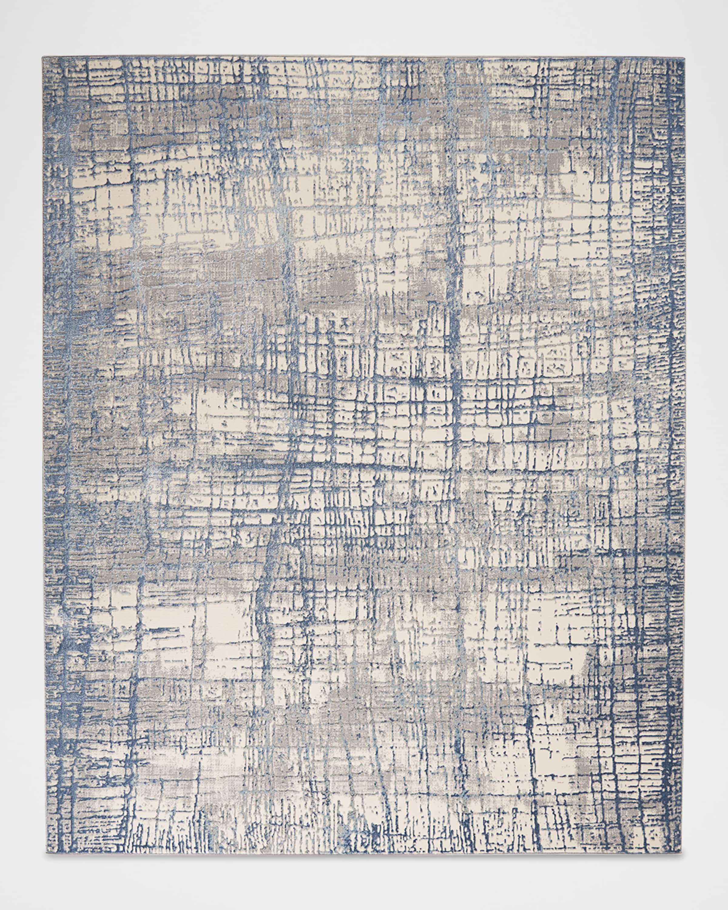 Calvin Klein Rush Ivory/Blue Power-Loomed Rug, 10' x 14'