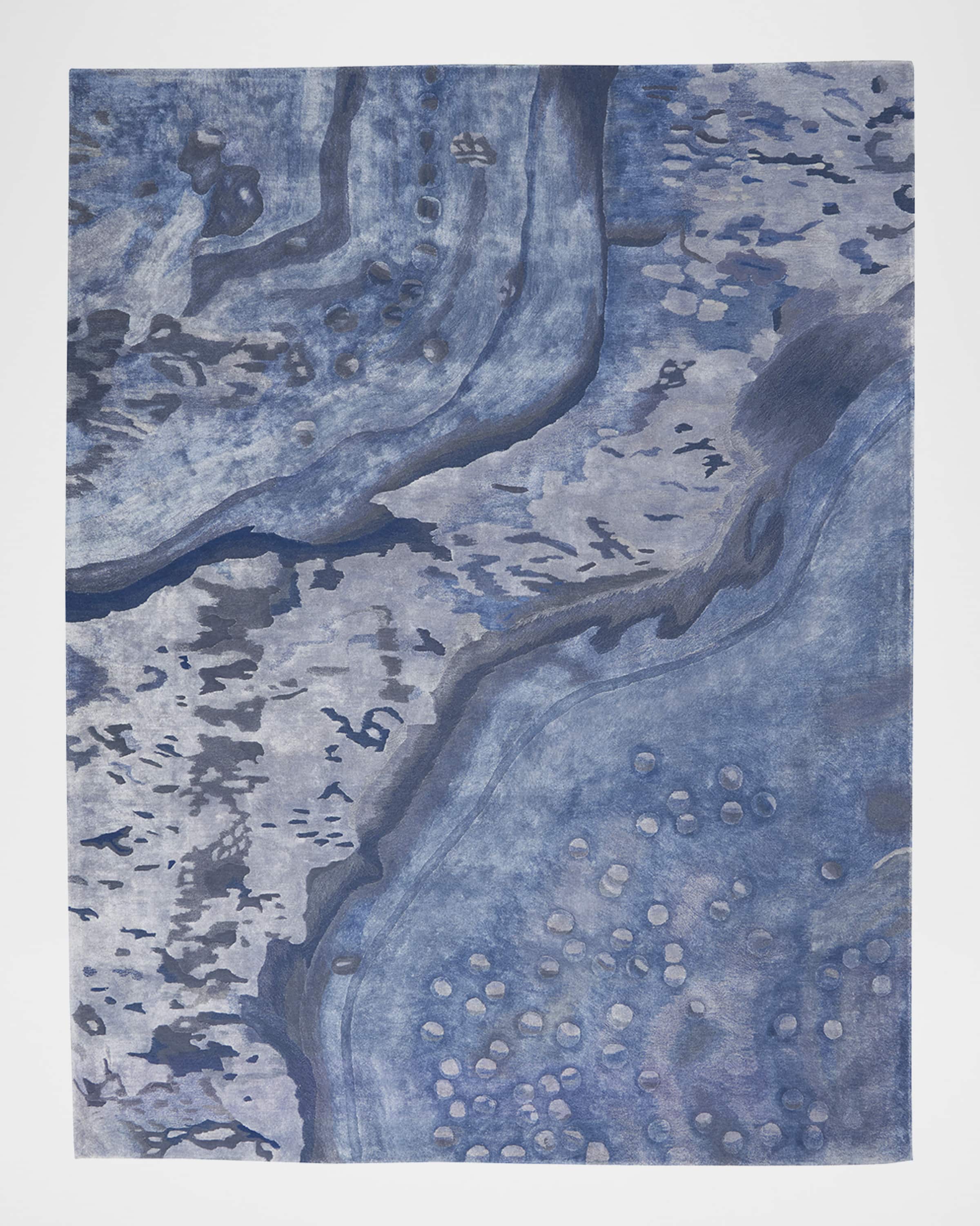 Nourison Prismatic Blue Hand-Tufted Rug, 10' x 14'