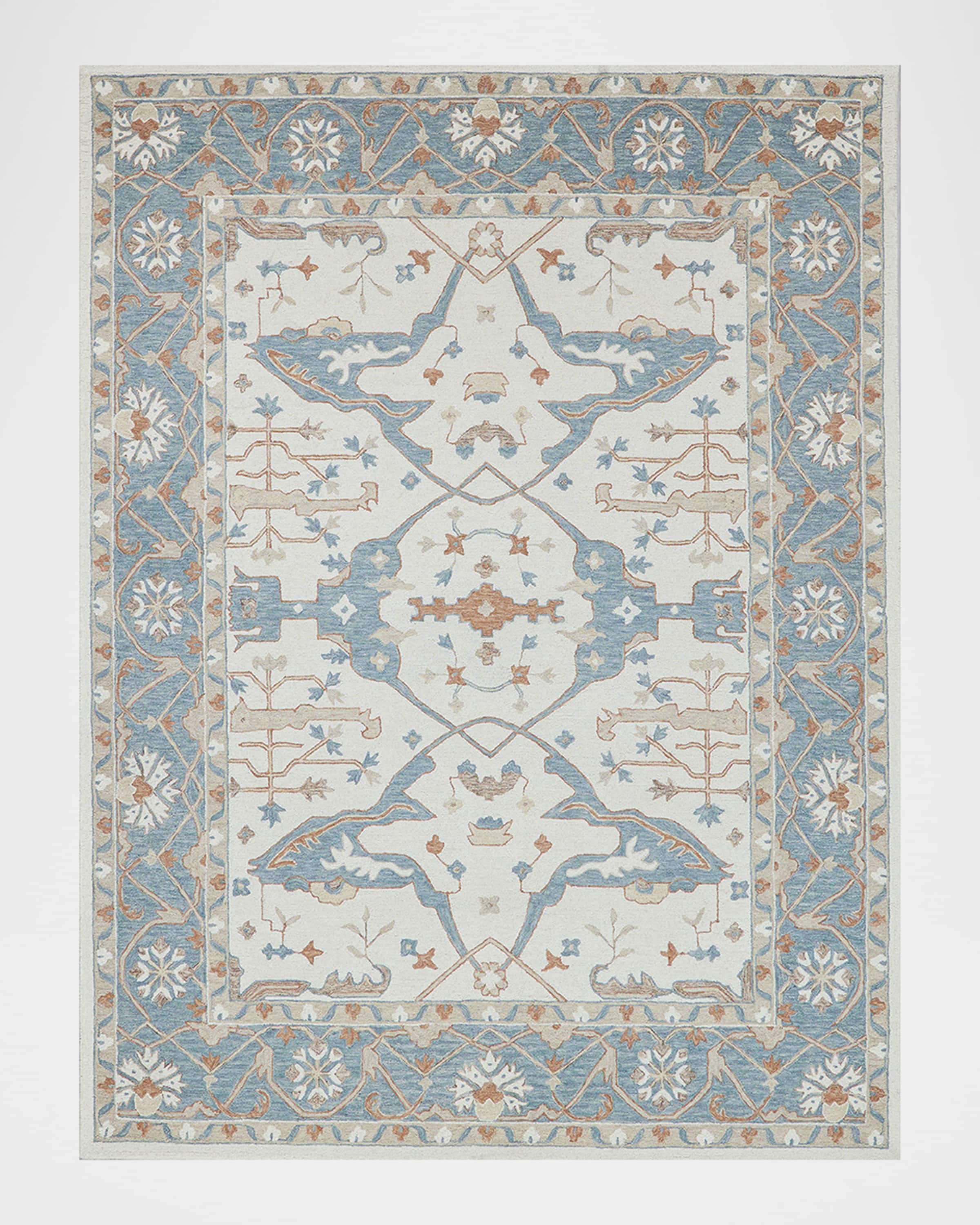 Exquisite Rugs Claremont Hand-Tufted Light Blue Oushak Rug, 12' x 15'