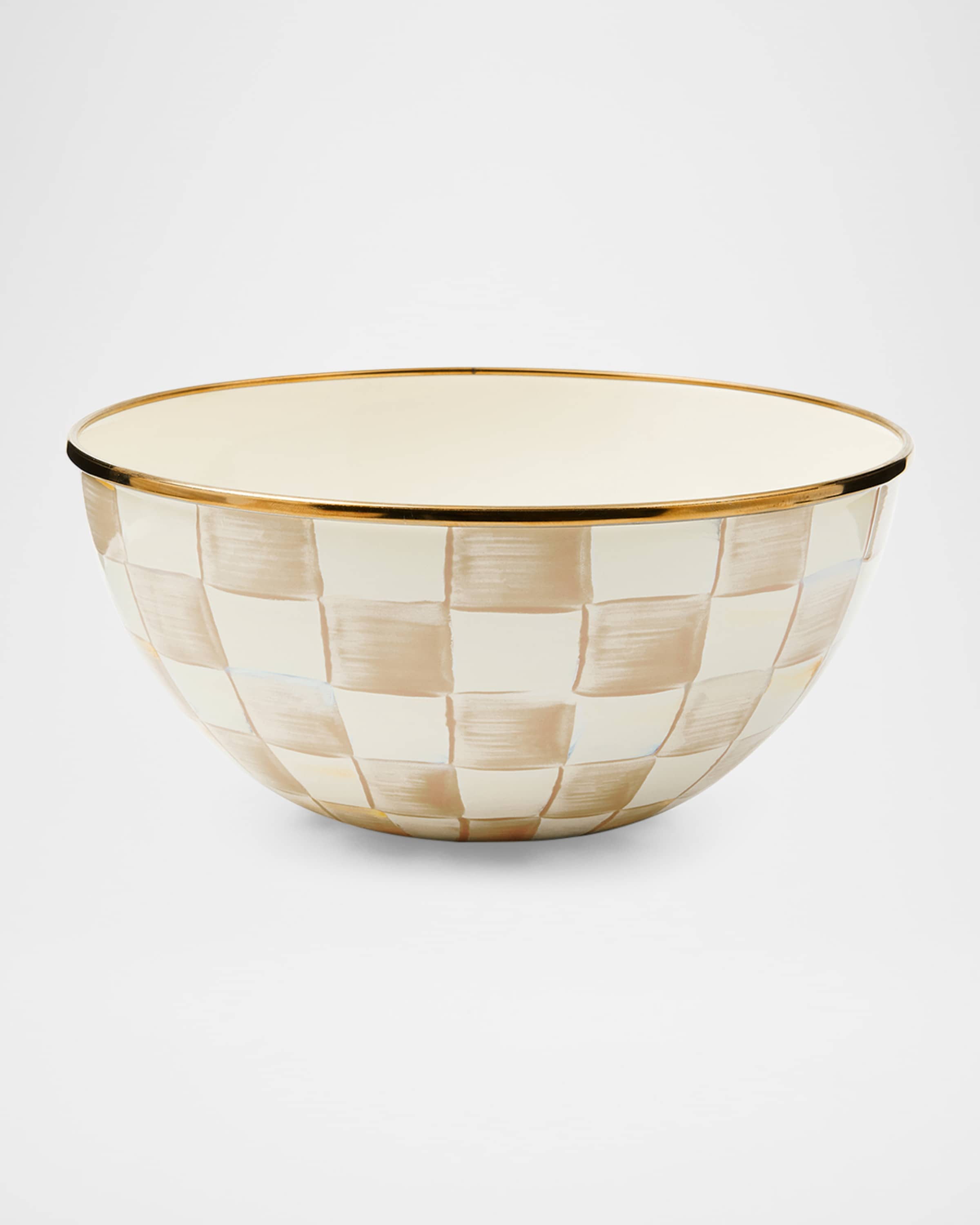 MacKenzie-Childs Mocha Check Small Everyday Bowl