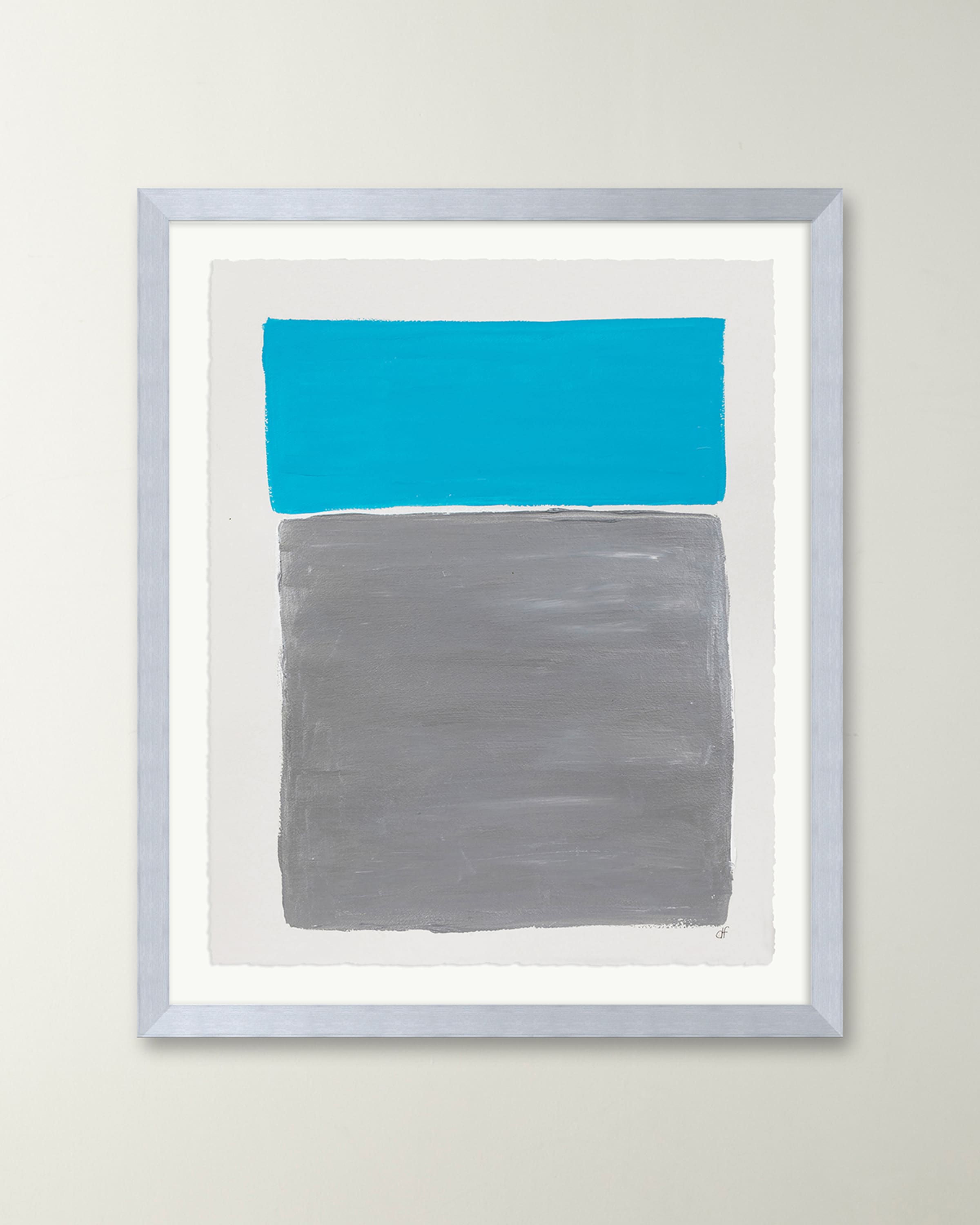 RFA Fine Art "Platinum Sky 2" Framed Acrylic Painting by Deborah Fine