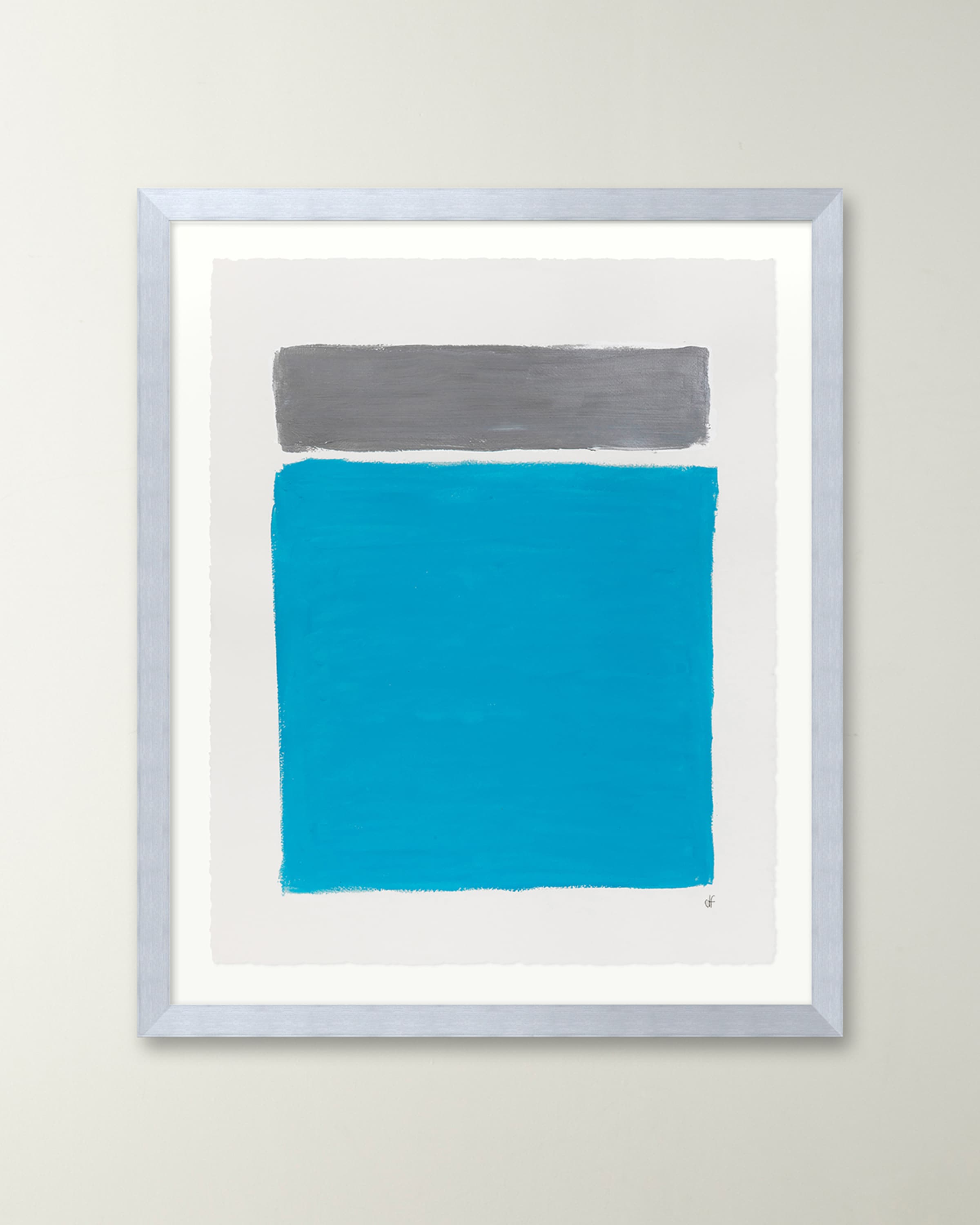 RFA Fine Art "Platinum Sky 4" Framed Acrylic Painting by Deborah Fine