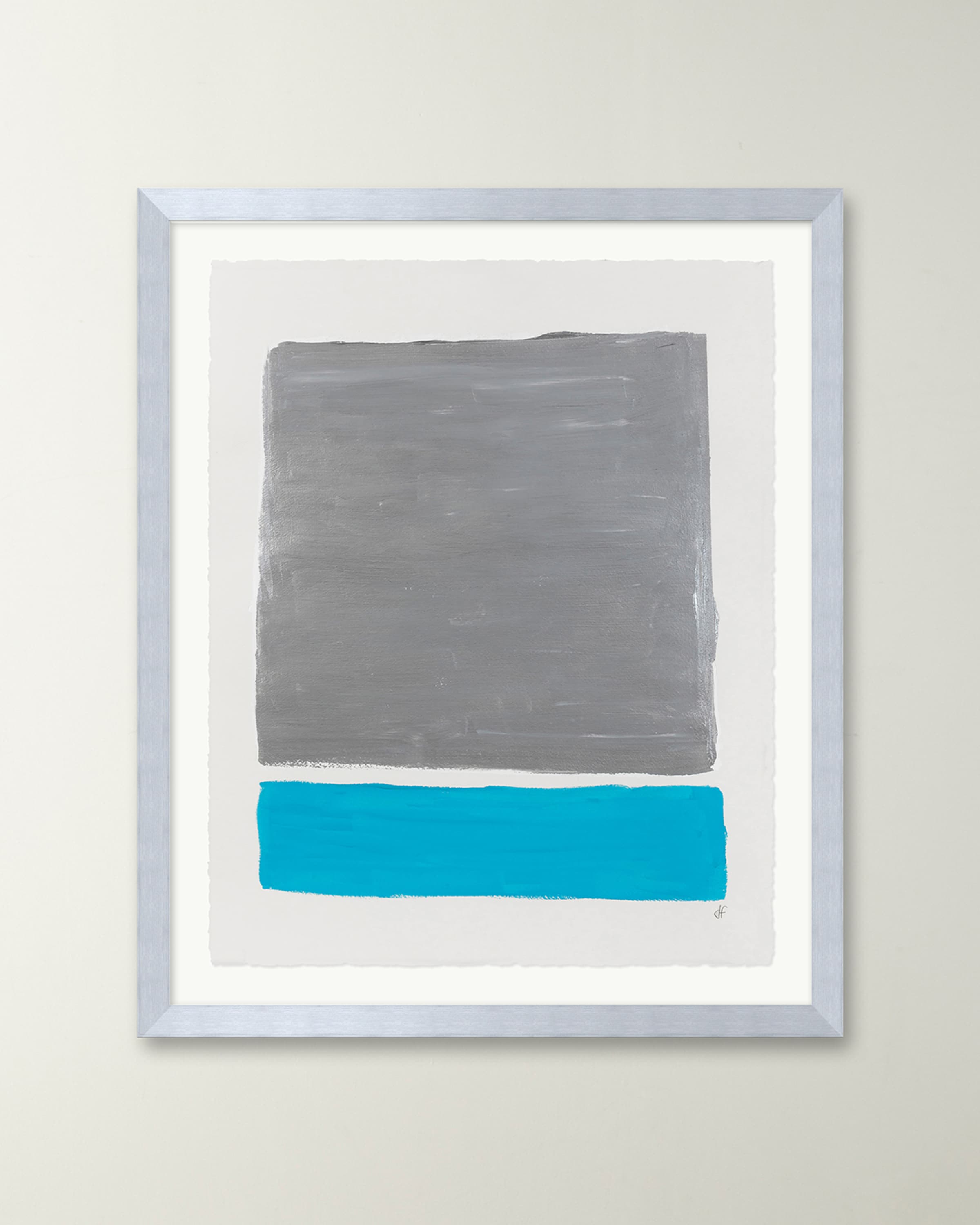 RFA Fine Art "Platinum Sky 1" Framed Acrylic Painting by Deborah Fine