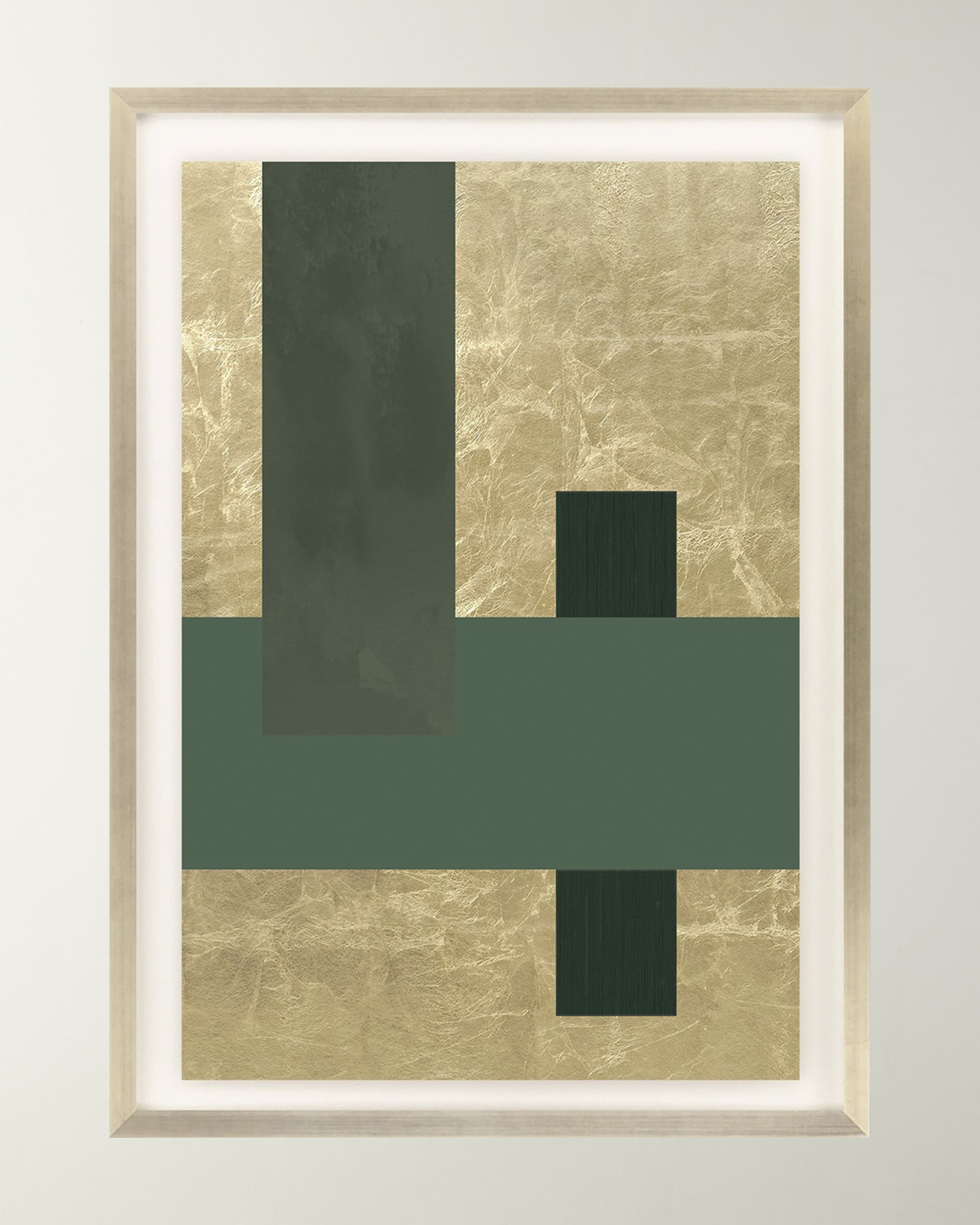 "Gold Colorblock III" Hand-Embellished Giclee by Libby Langdon