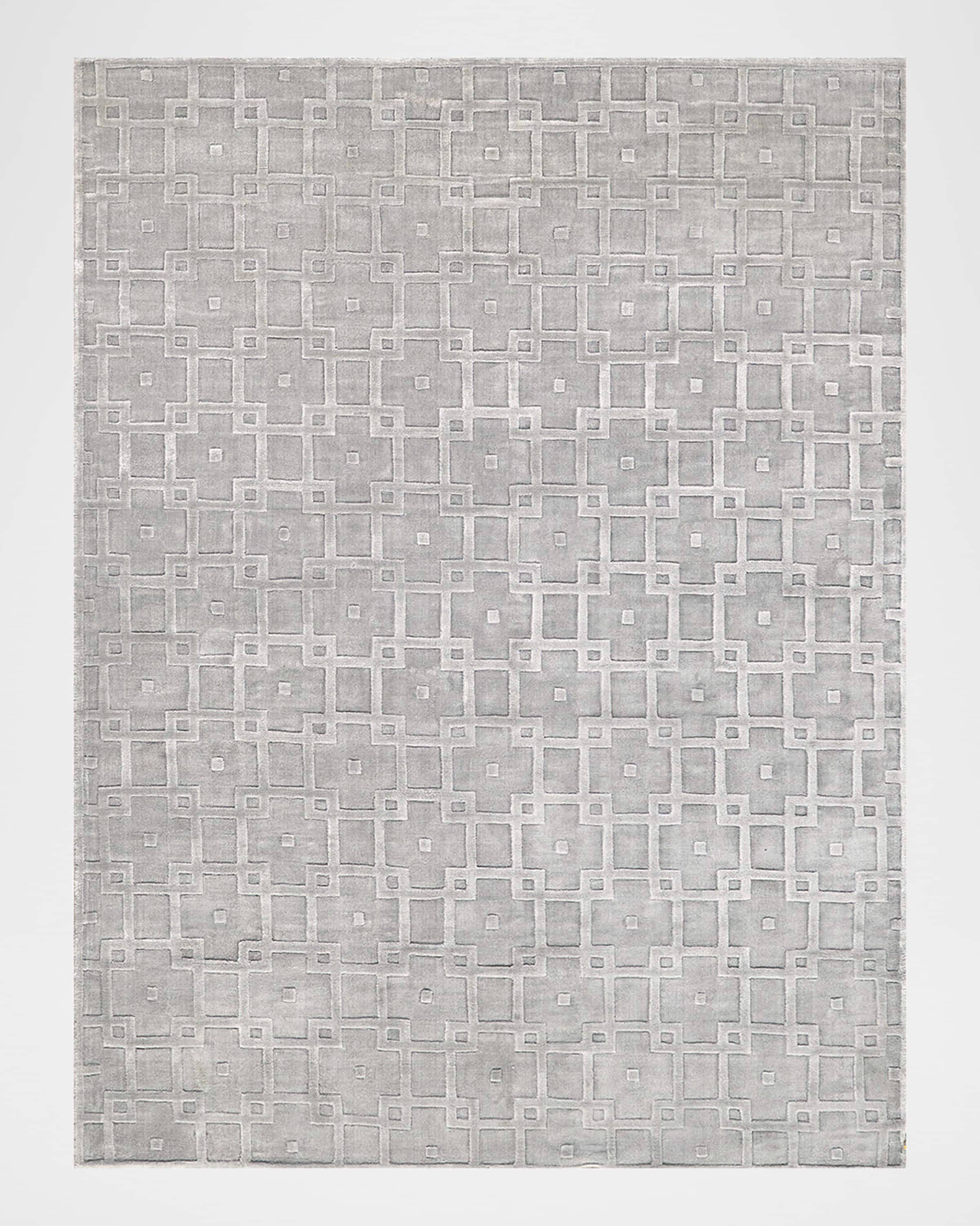 Exquisite Rugs Camora Hand-Loomed Silver Rug, 12' x 15'