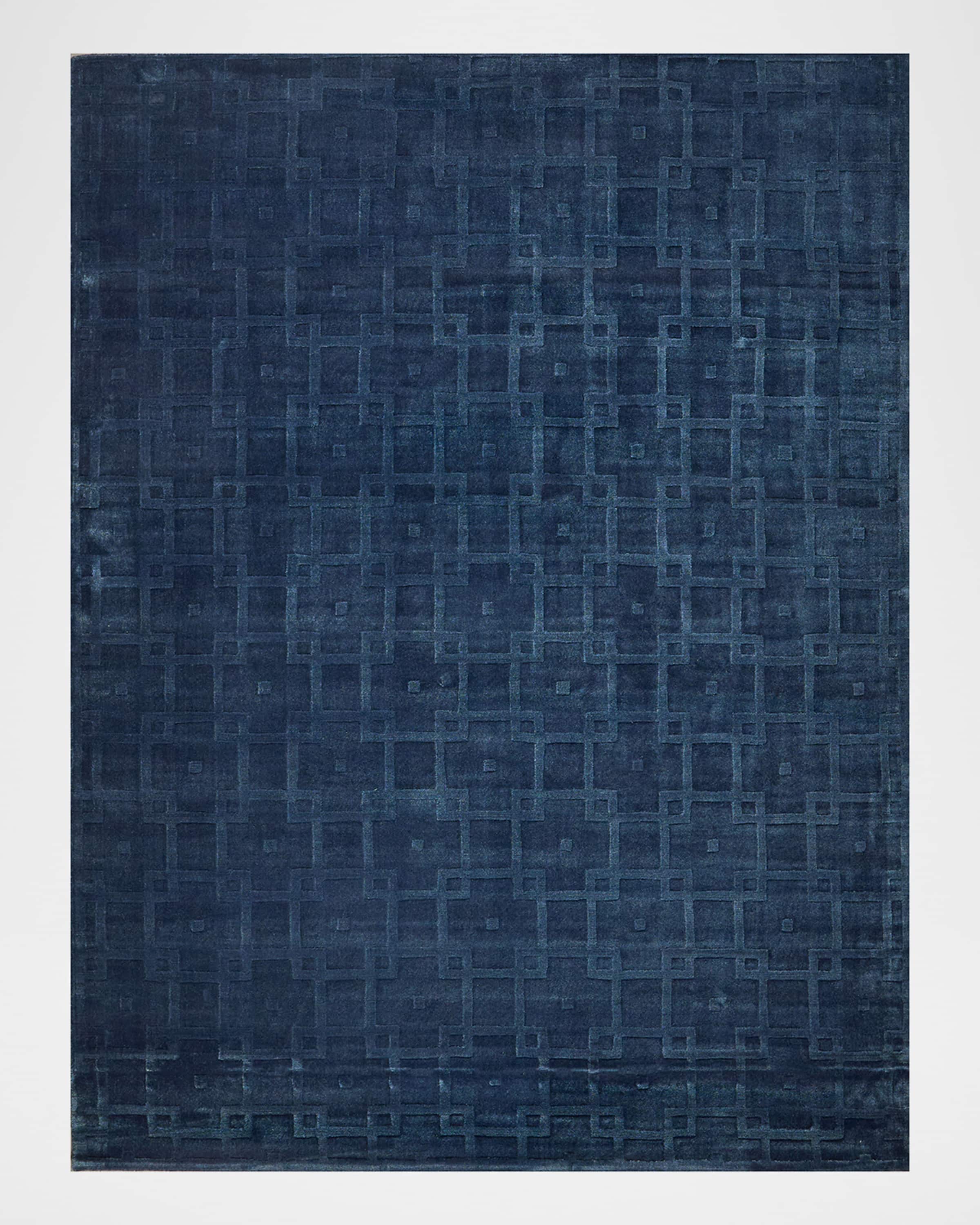 Exquisite Rugs Camora Hand-Loomed Navy Rug, 10' x 14'