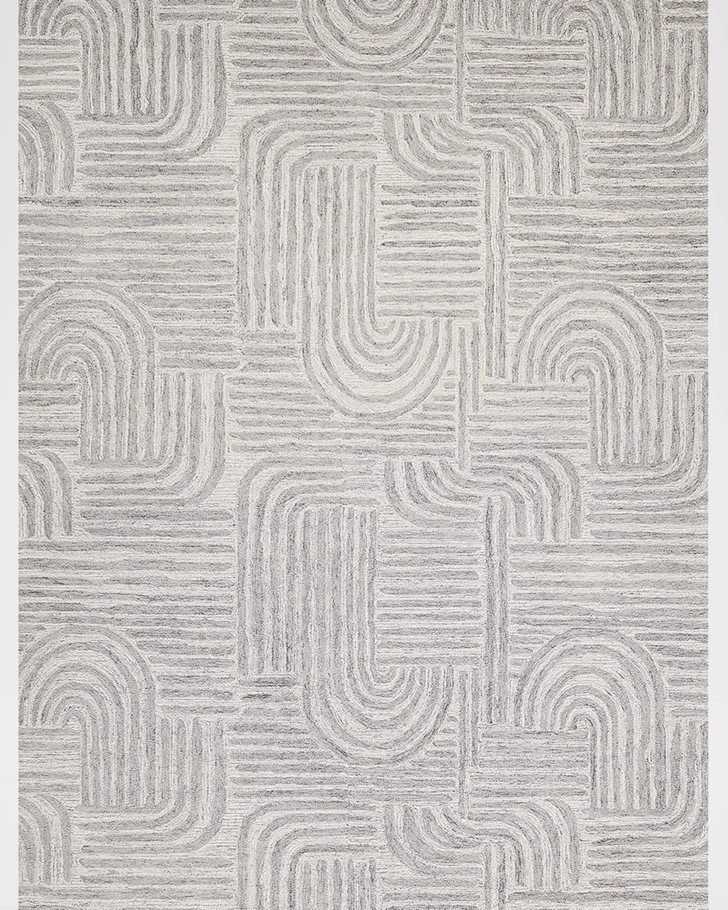Exquisite Rugs Juno Hand-Tufted Gray/Ivory Rug, 10' x 14'