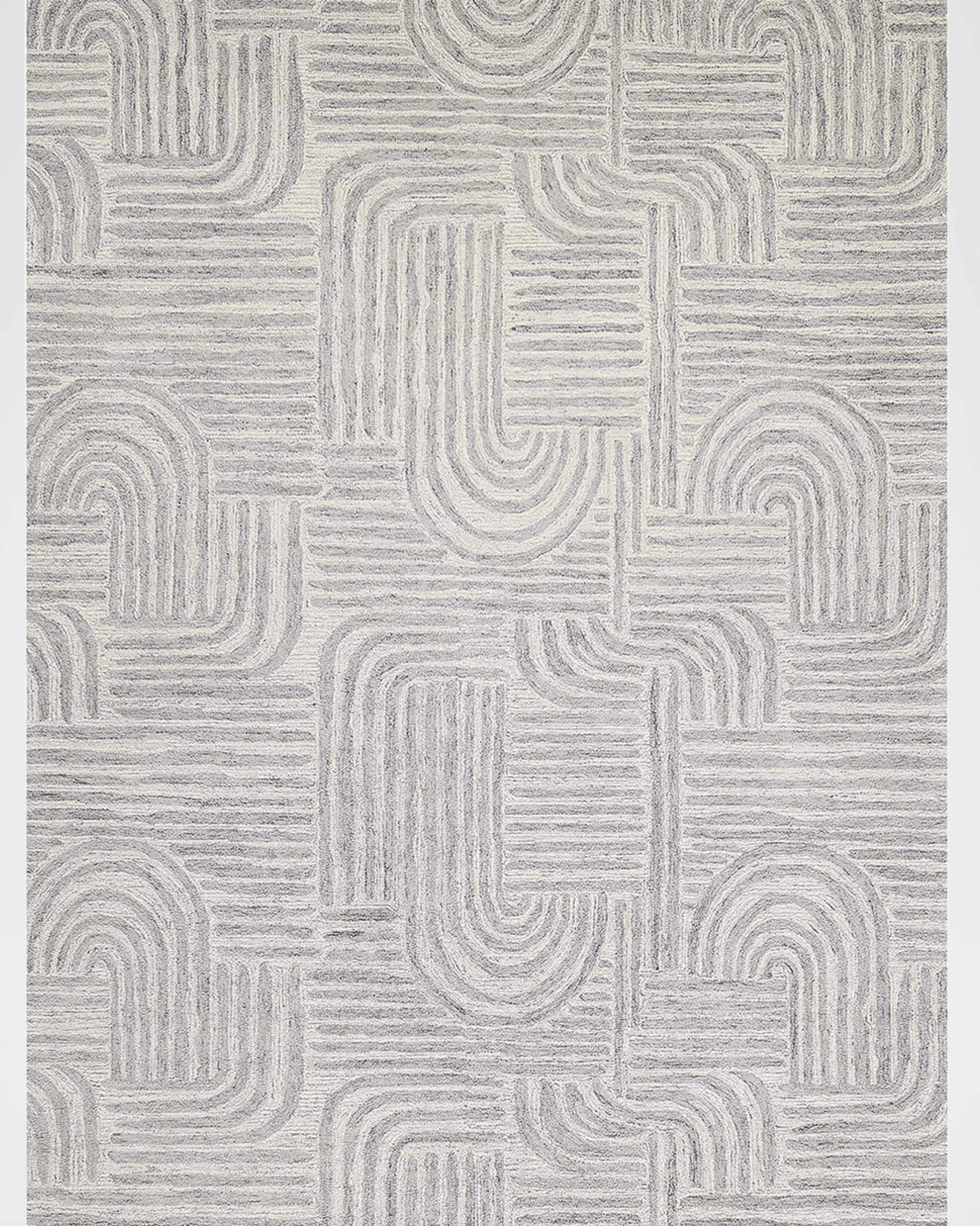 Exquisite Rugs Juno Hand-Tufted Gray/Ivory Rug, 9' x 12'