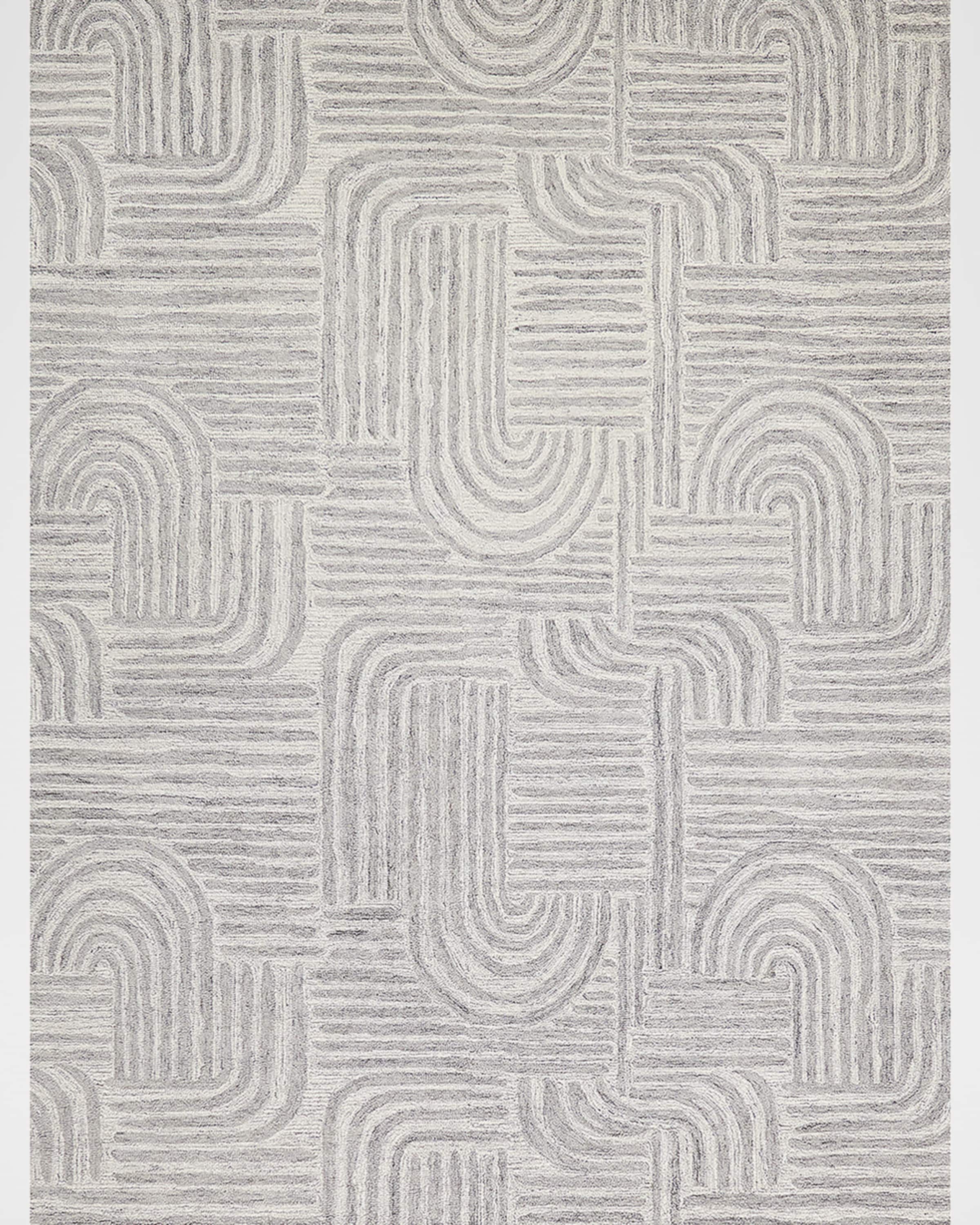 Exquisite Rugs Juno Hand-Tufted Gray/Ivory Rug, 8' x 10'