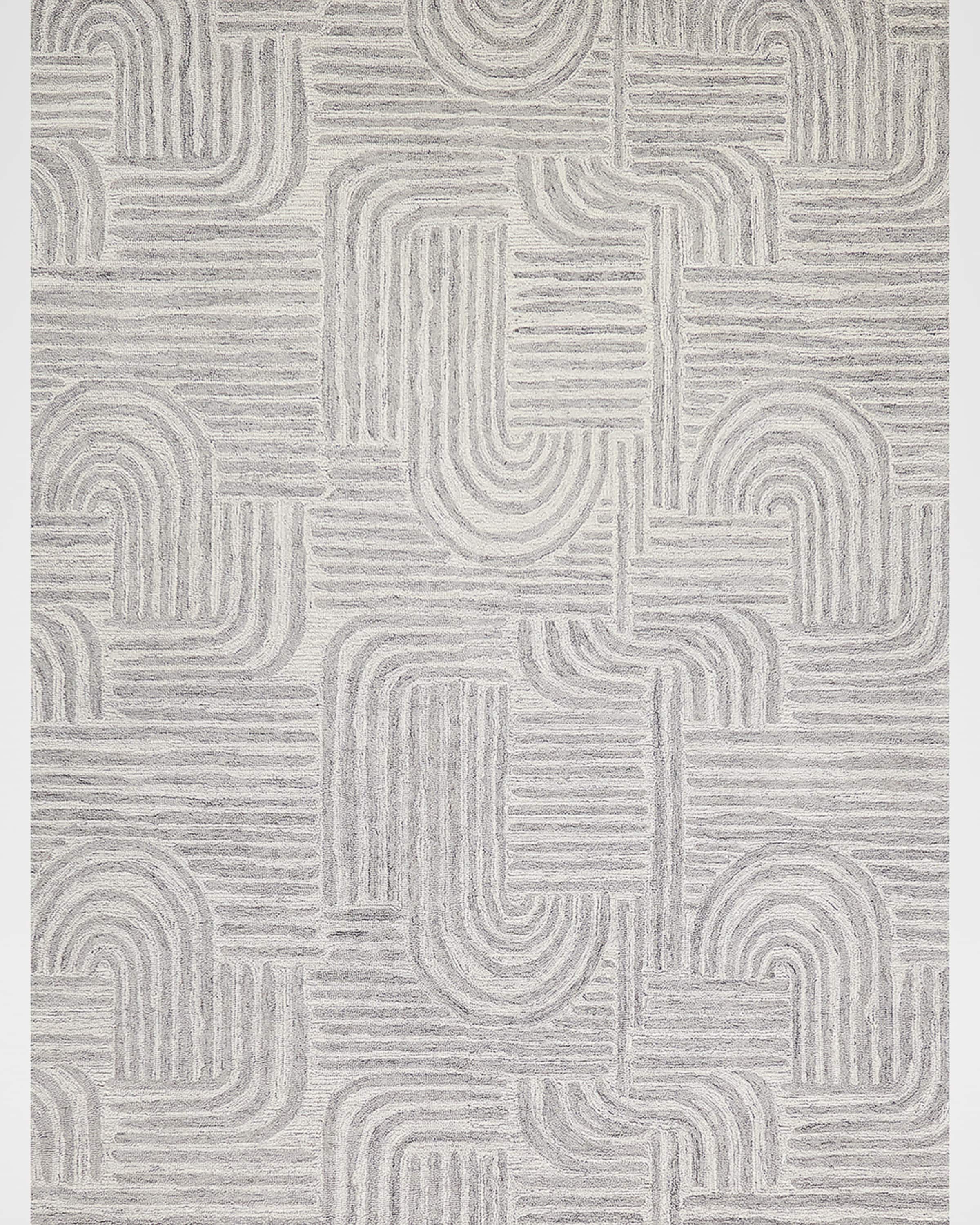 Exquisite Rugs Juno Hand-Tufted Gray/Ivory Rug, 6' x 9'