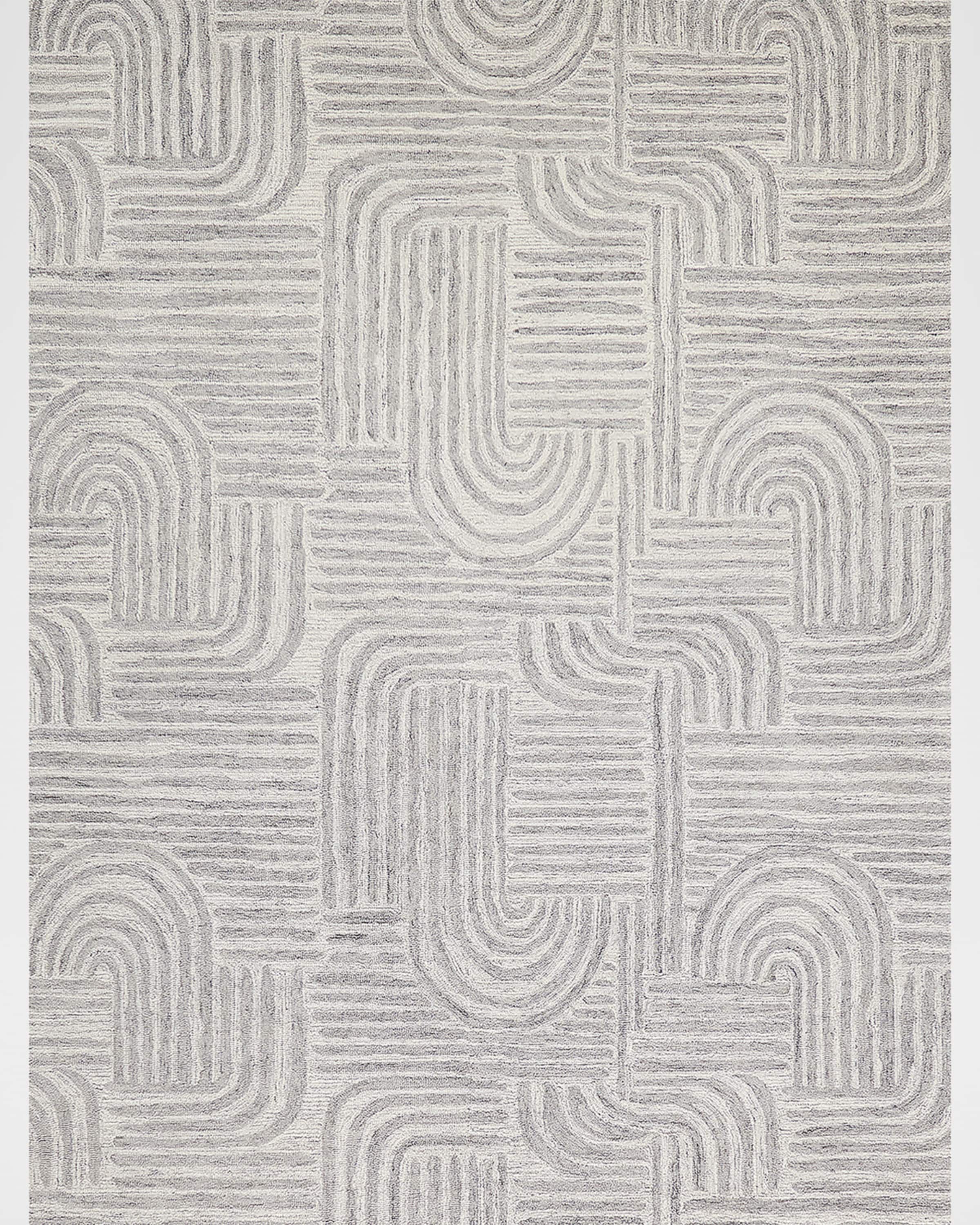 Exquisite Rugs Juno Hand-Tufted Gray/Ivory Rug, 5' x 8'