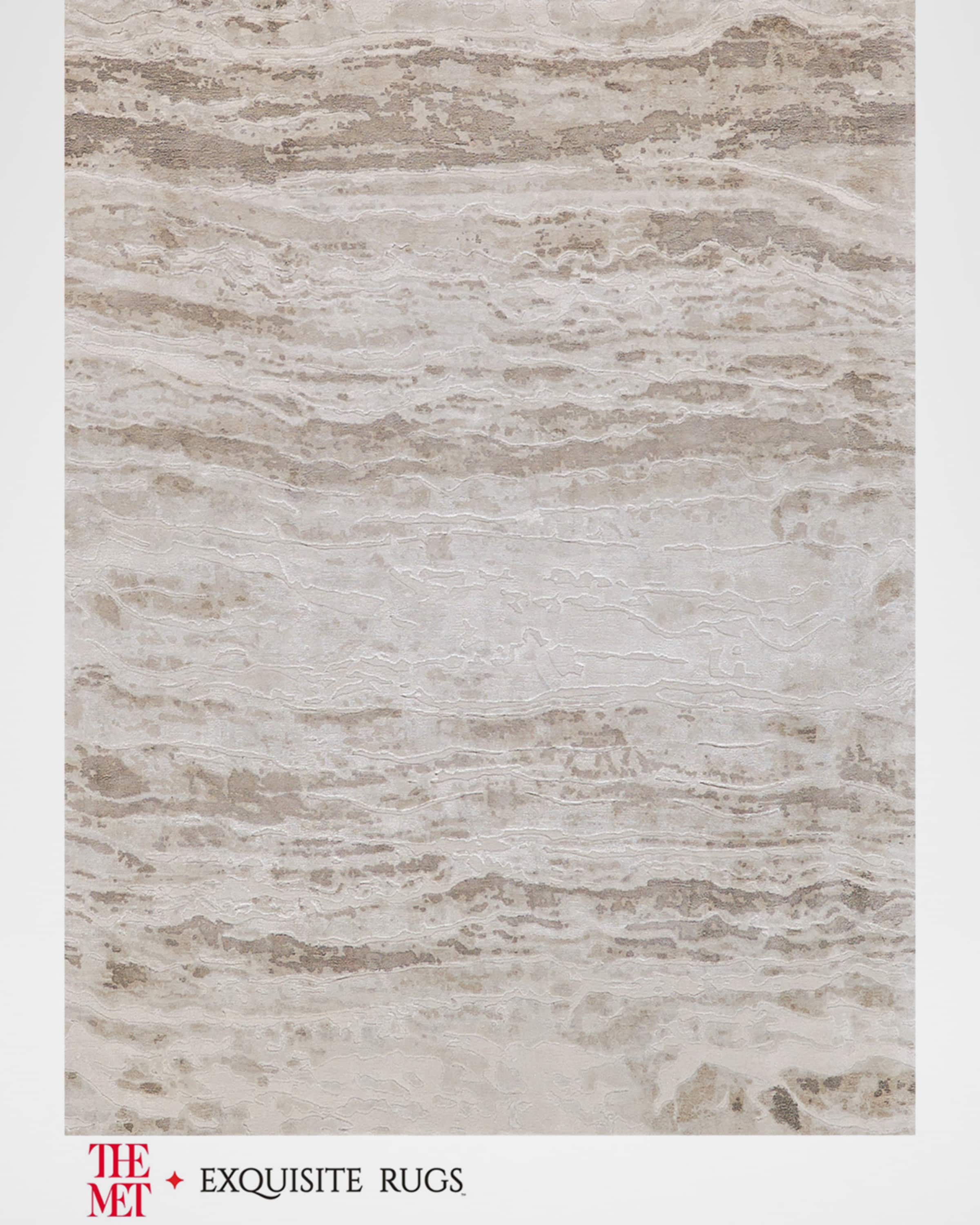 Exquisite Rugs x THE MET Travertine Hand-Loomed Beige Rug, 6' x 9'