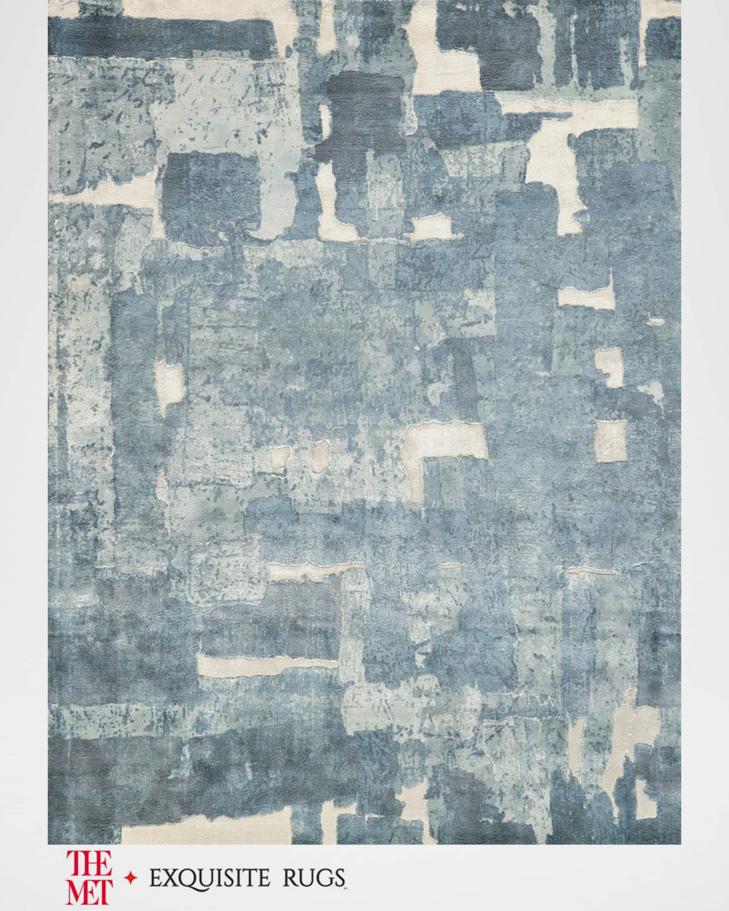Exquisite Rugs x THE MET Papyrus Hand-Loomed Blue Rug, 9' x 12'