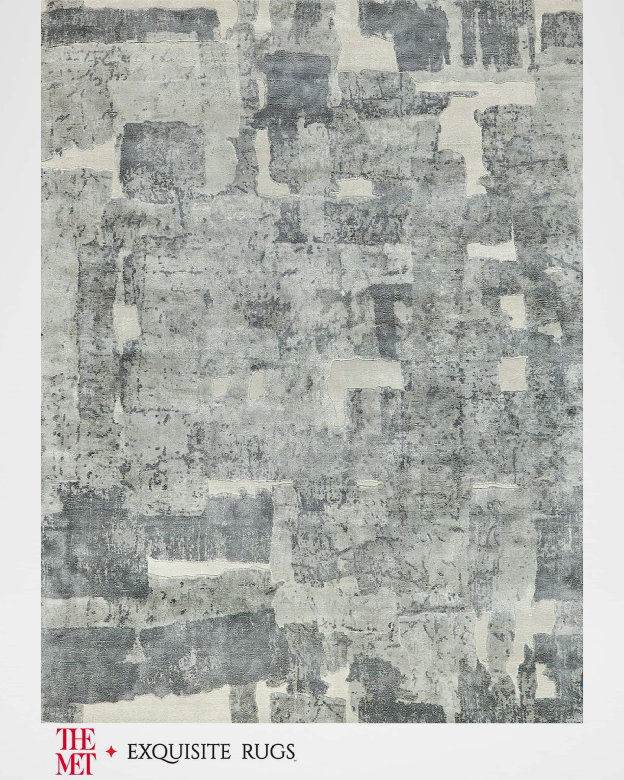 Exquisite Rugs x THE MET Papyrus Hand-Loomed Gray Rug, 8' x 10'
