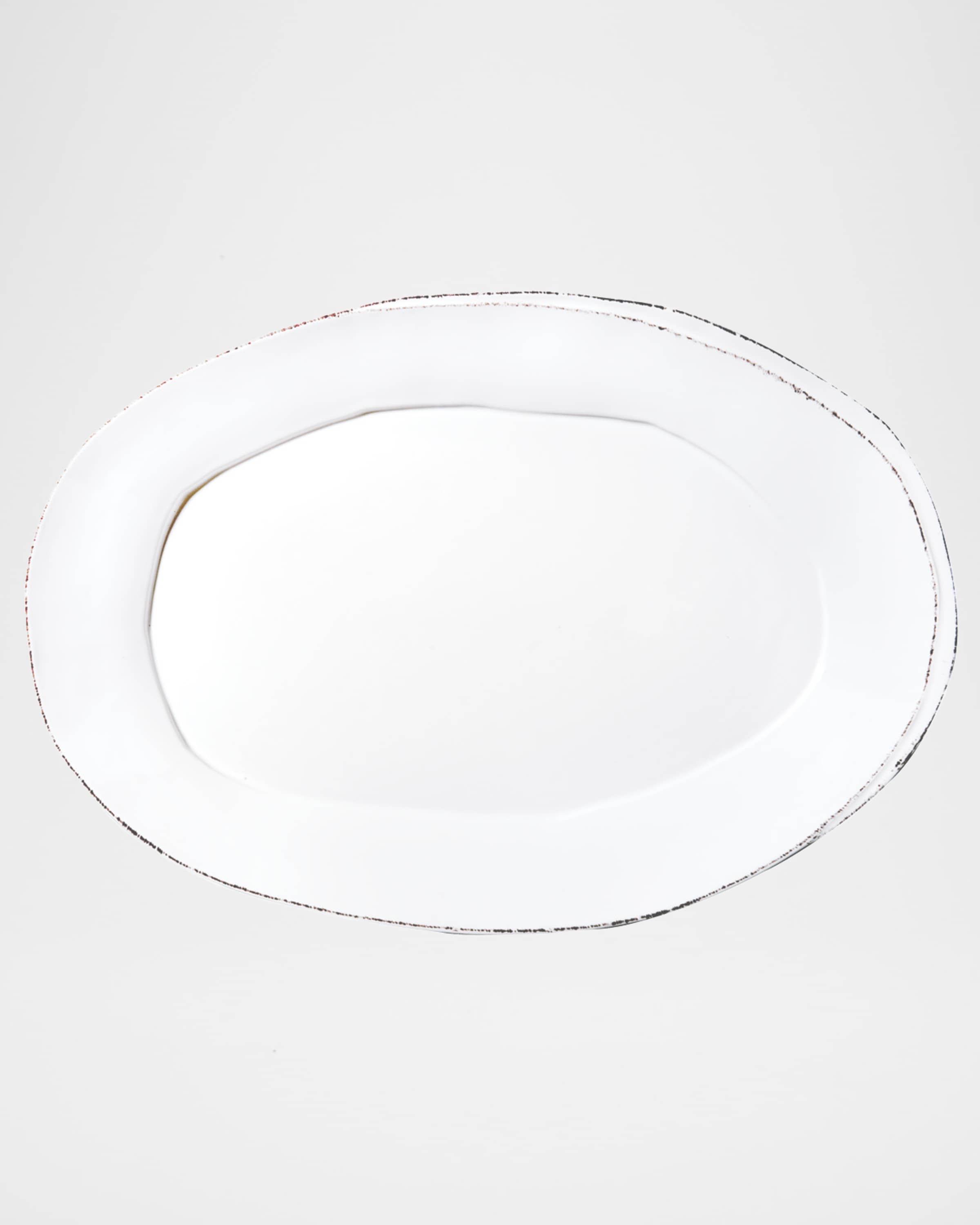 Vietri Lastra Oval Platter, White