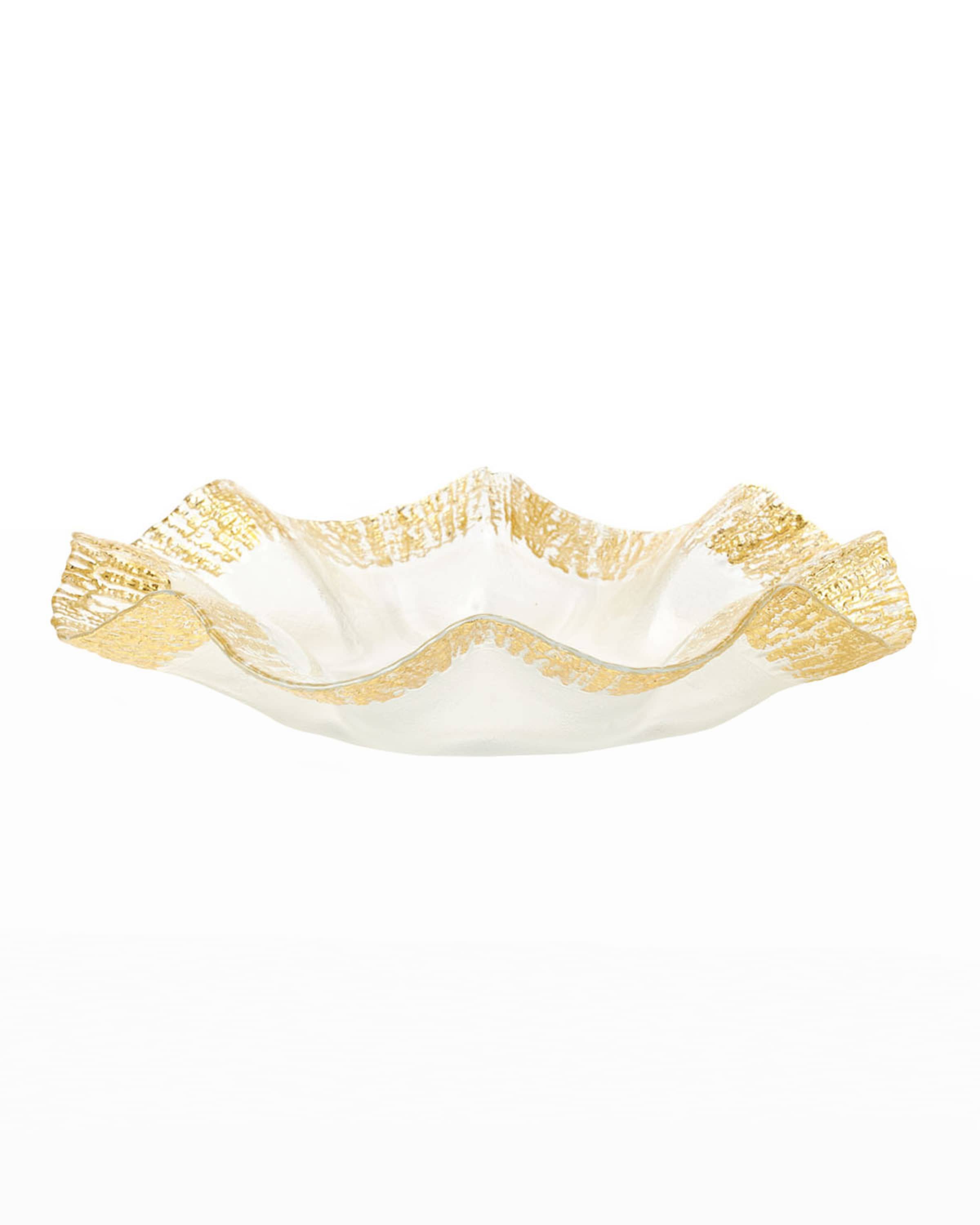 Vietri Rufolo Glass Gold Platter
