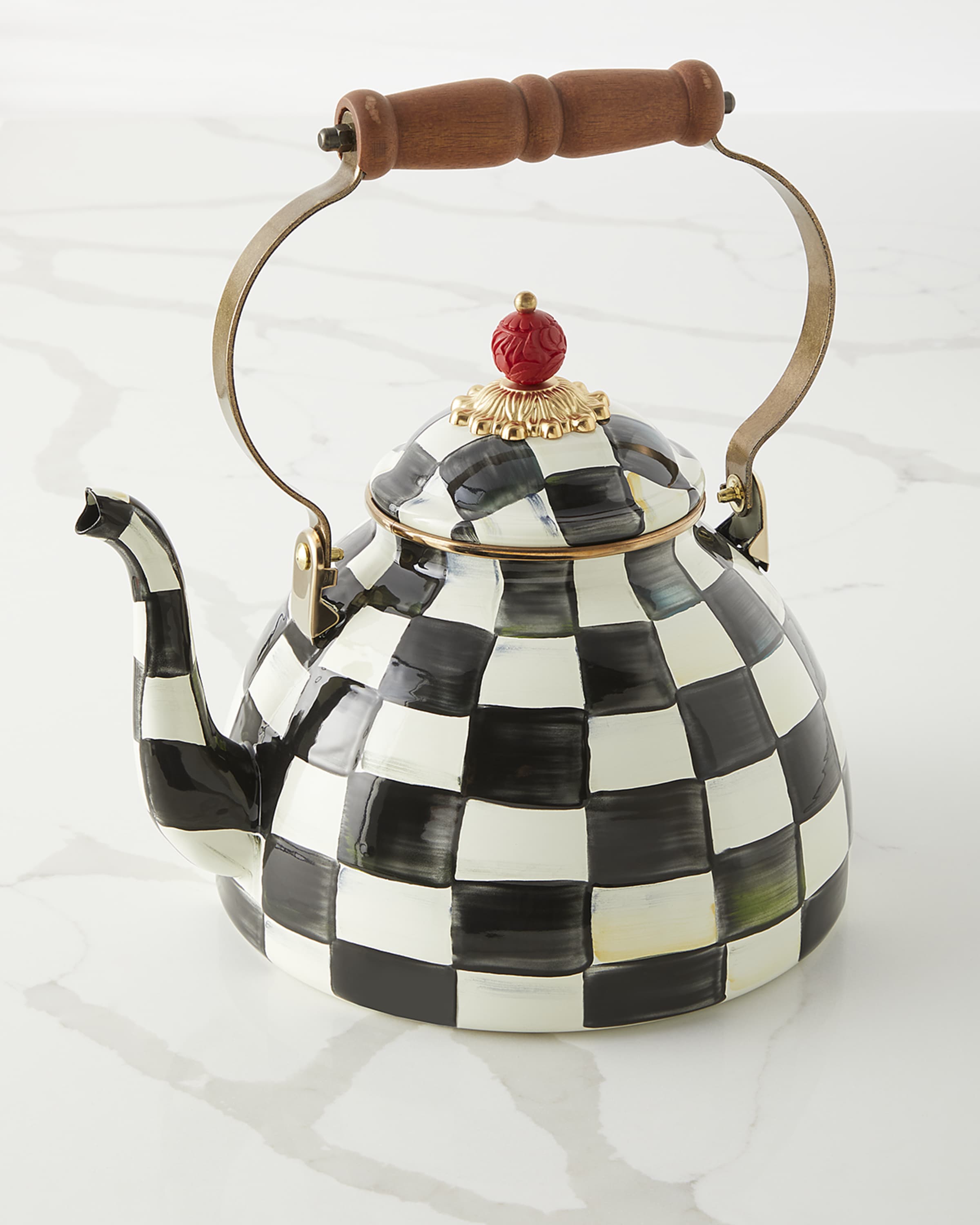 MacKenzie Childs Courtly Check Tea Kettles Matching Items Horchow