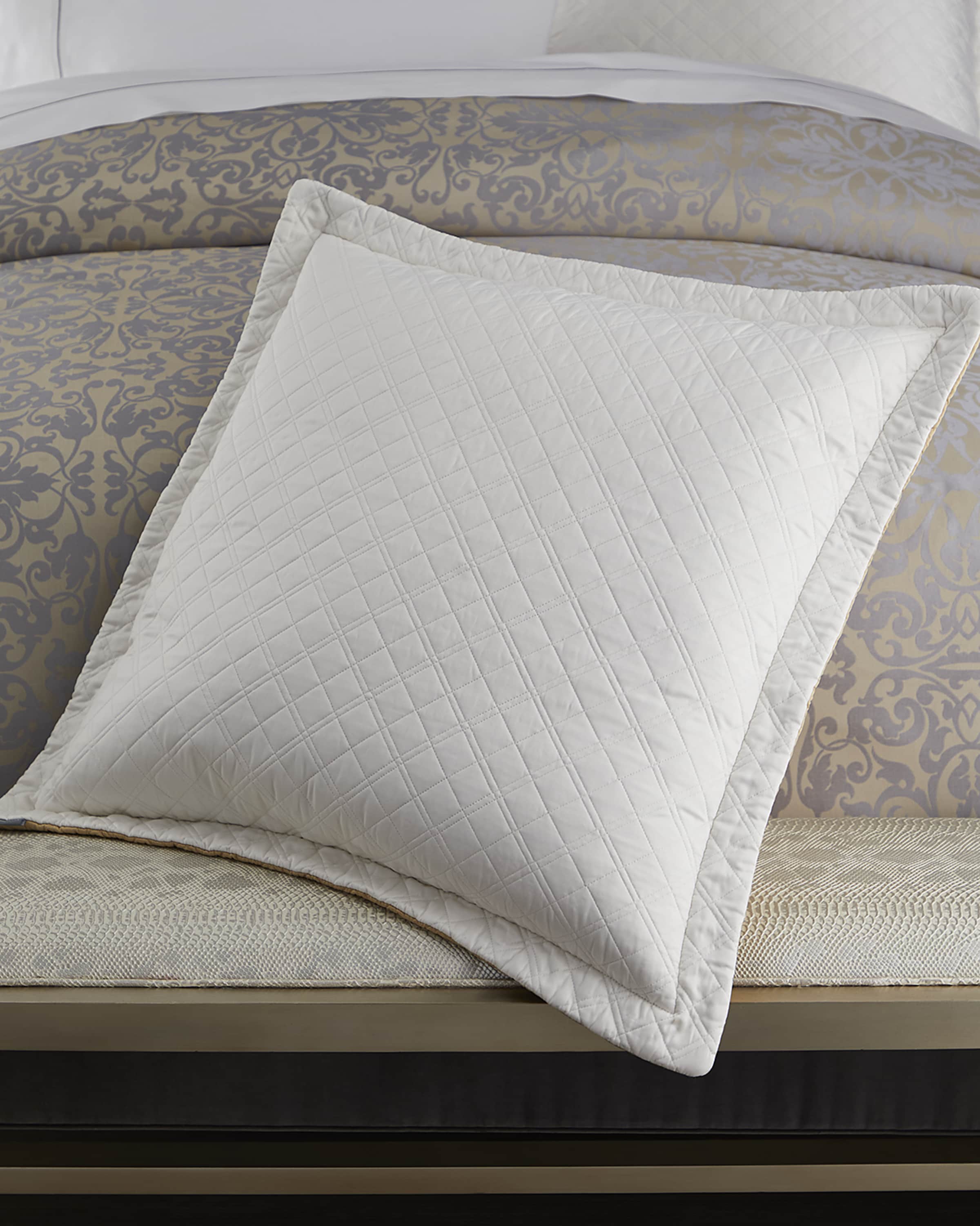 Lili Alessandra Jackie Quilted European Pillow, 32"Sq.