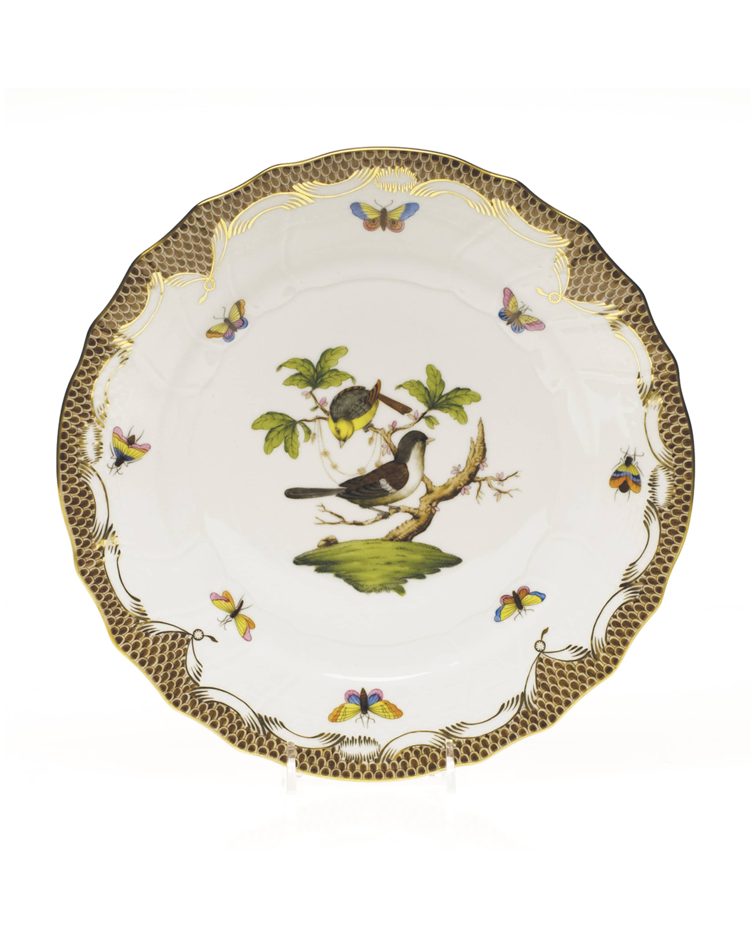 Herend Rothchilds Bird Brown Dinner Plate