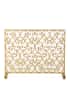 Tole Scroll and Leaf Design Fireplace Screen