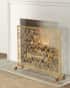 Tole Scroll and Leaf Design Fireplace Screen